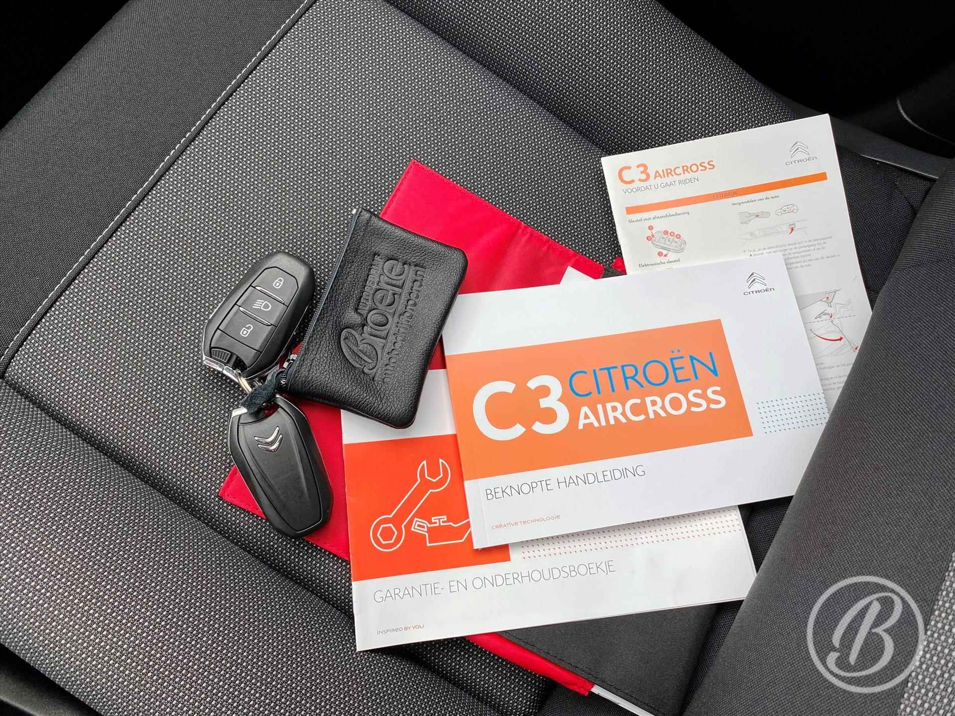 Citroen C3 Aircross 1.2 110pk Shine | keyless, hifi, 17 inch velgen, camera, parkeersensoren v&a, dab, navigatie, climate- en cruise control - 50/67
