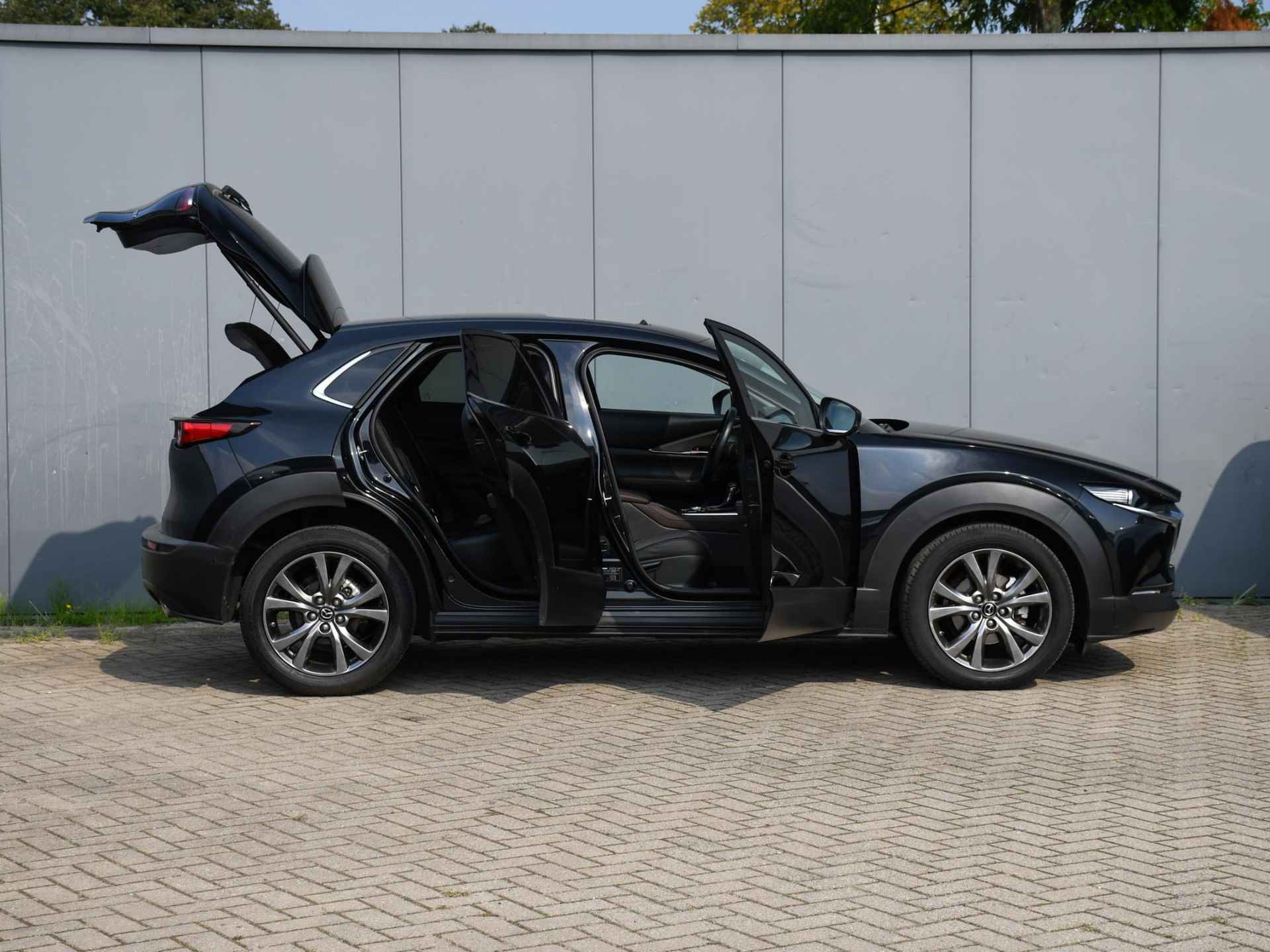 Mazda CX-30 Luxury 2.0 e-SkyActiv-X M Hybrid 180pk Automaat SCHUIF-DAK | HUD | PDC + 360° CAM. | 18''LM | DODE HOEK | LEDER - 35/38