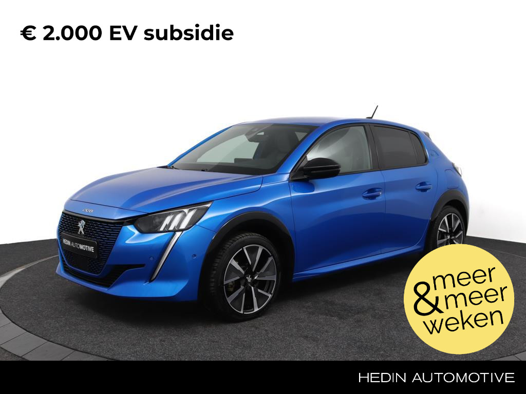 Peugeot e-208 EV GT 350 50 kWh | Navi | Camera | Ad. Cruise | Sportstoelen verwarmd | Blindspot | LED | PDC V+A | LMV 17inch | 21.755 km!