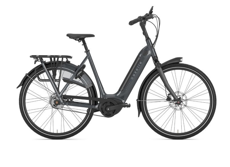 GAZELLE Grenoble C5 HMB 500Wh Lage instap Anthracite Grey Glans 53cm 2024