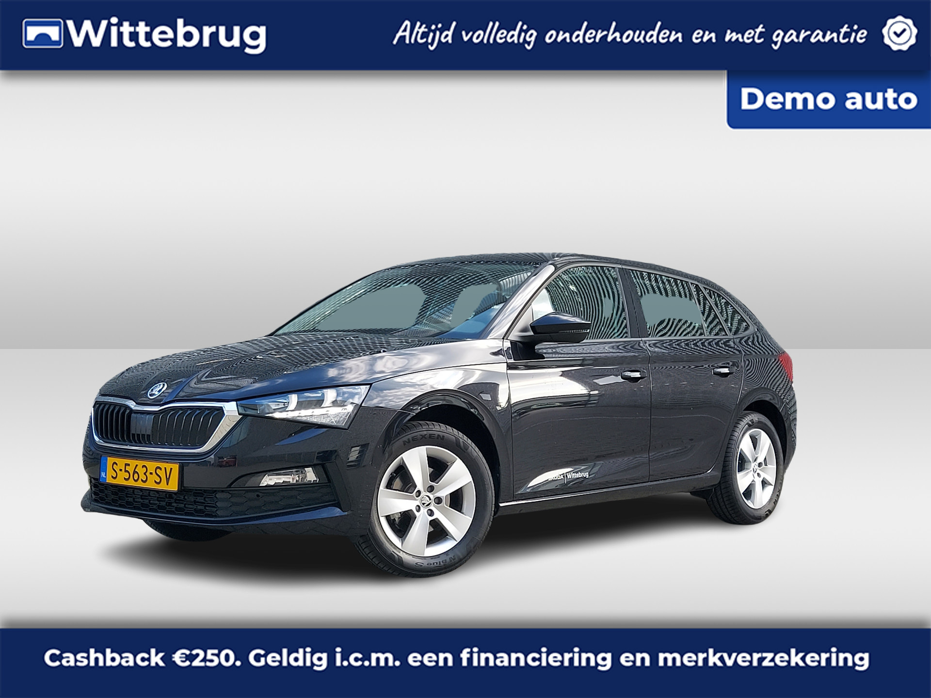 Škoda Scala 1.0 TSI Ambition Carplay, extra getint glas achter, lm vegen 16 inch, verwarmde buiten spiegels