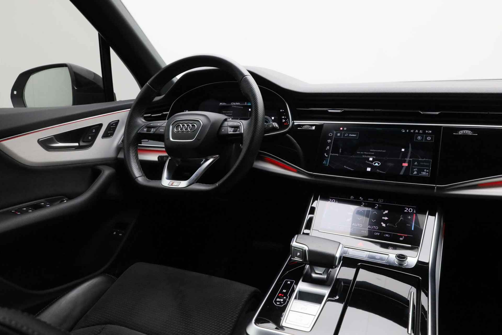 Audi Q7 55 TFSI e 381PK tiptronic quattro Pro Line S / S-Line | Pano | Matrix LED | 360 Camera | Leder/alcantara | Geheugenstoel | Stoelverwarming | Navi | ACC | Keyless - 33/51