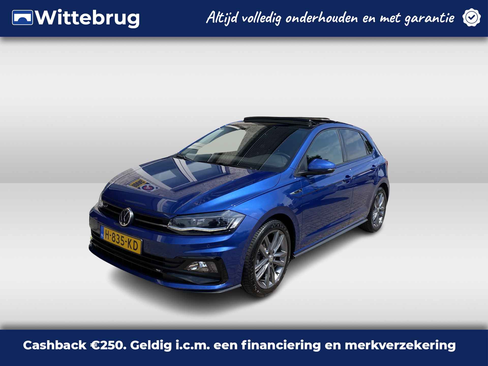 Volkswagen Polo 1.0 TSI R-Line / PANODAK/ CRUISE/ DIGITAL DASH/ NAVI/ DAB/ APP-CONNECT/ PARK. SENSOREN/ CLIMA - 1/40