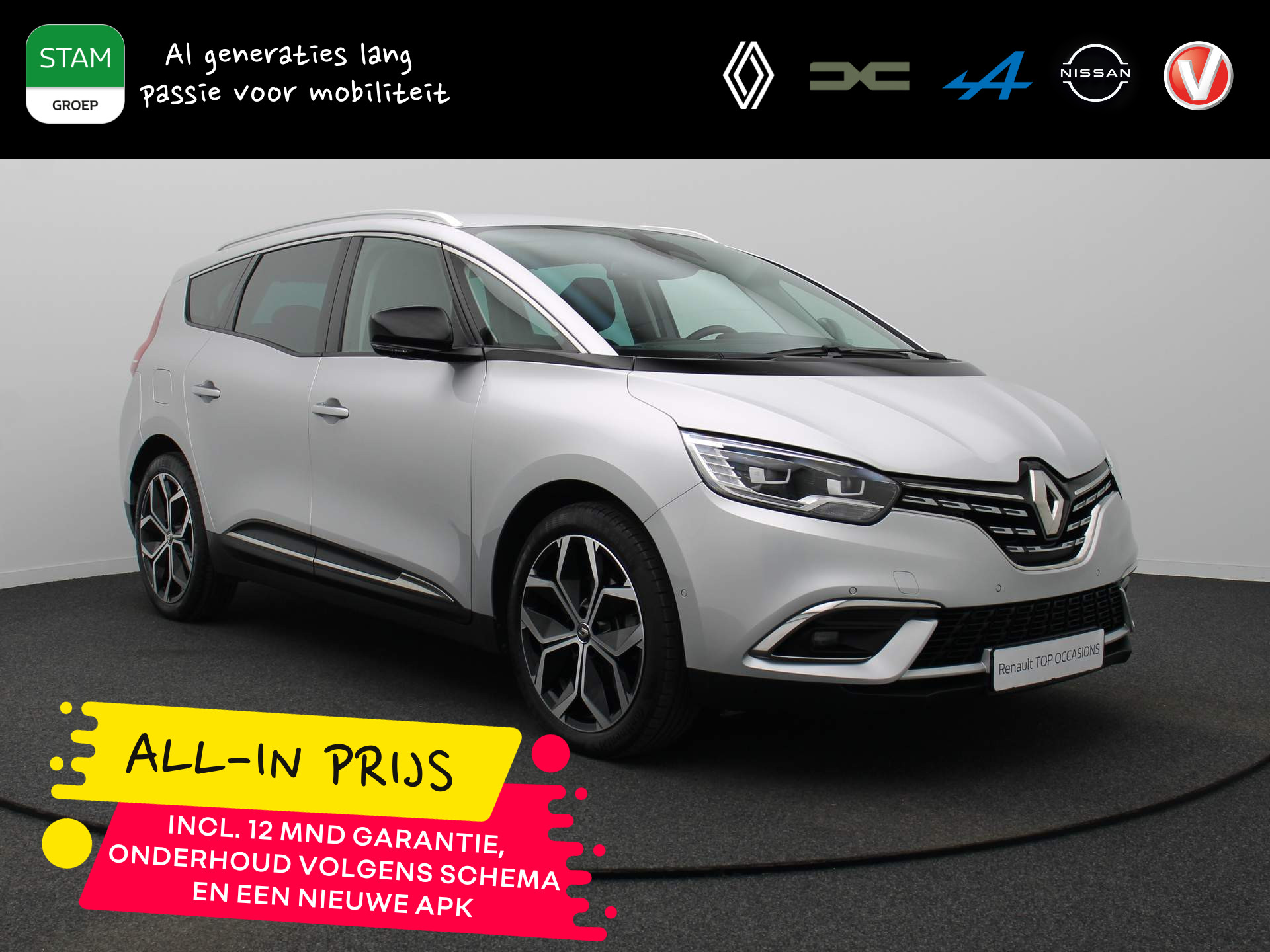 Renault Grand Scénic TCe 140pk Intens 7-Pers. EDC/Automaat ALL-IN PRIJS! | Adapt. cruise | Camera | Head-Up | Navi