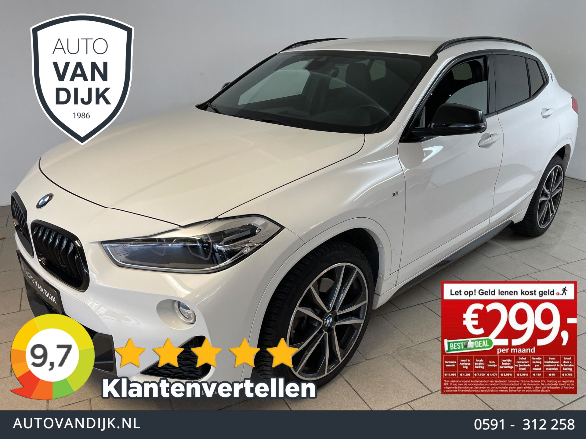 BMW X2 SDrive20i M Sport 192PK AUTOMAAT AIRCO CLIMA NAVI CRUISE CAM LED PDC ALCANTARA 19 INCH VELGEN NIEUWSTAAT