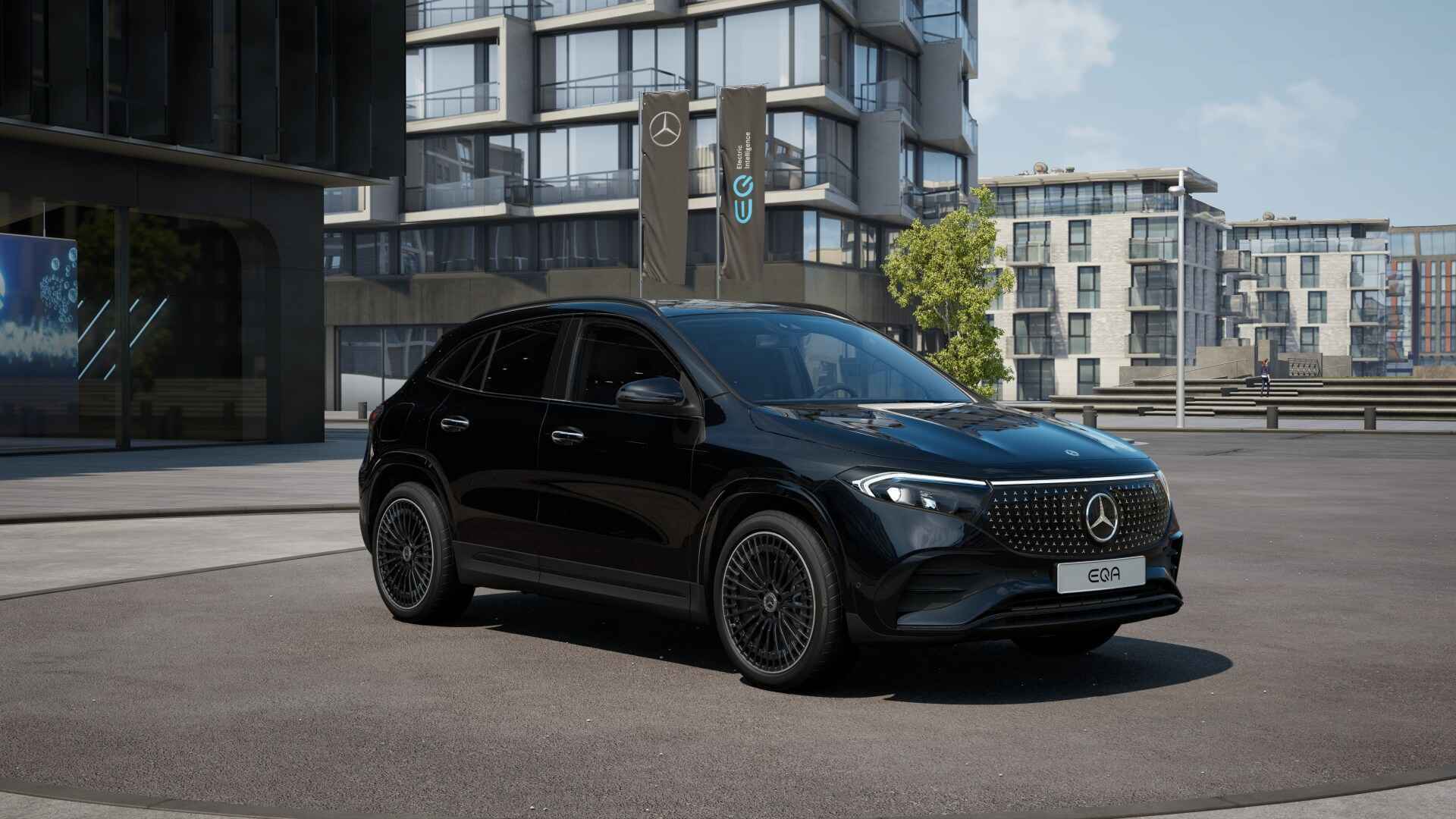 Mercedes-Benz EQA 250+ AMG Line 71 kWh | Achteruitrijcamera | smartphone-integratie | Panoramaschuifdak | Keyless go | Nightpakket | - 4/15