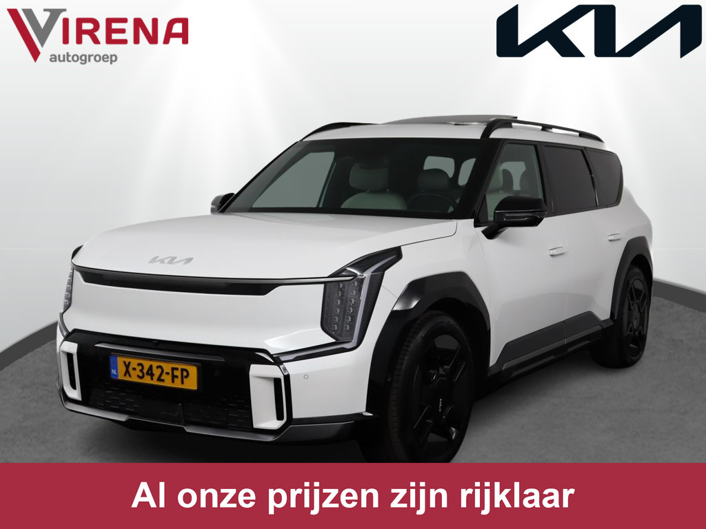 Kia EV9 Launch Edition GT-Line AWD 99.8 kWh - Navigatiesysteem 12,3 inch scherm - Batterijverwarming - Digitale Key - Head-up display - Bi-directioneel laden & Slimladen (V2G/V2H) Fabrieksgarantie tot 10-2030