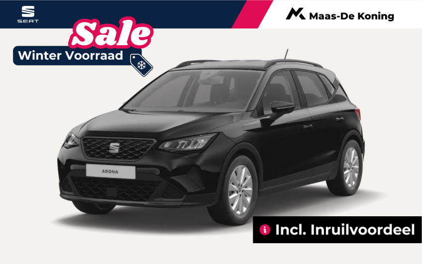 SEAT Arona 1.0 EcoTSI Style DSG | Midnight black | Privatelease 399,- per maand! |  Incl. Inruilvoordeel |