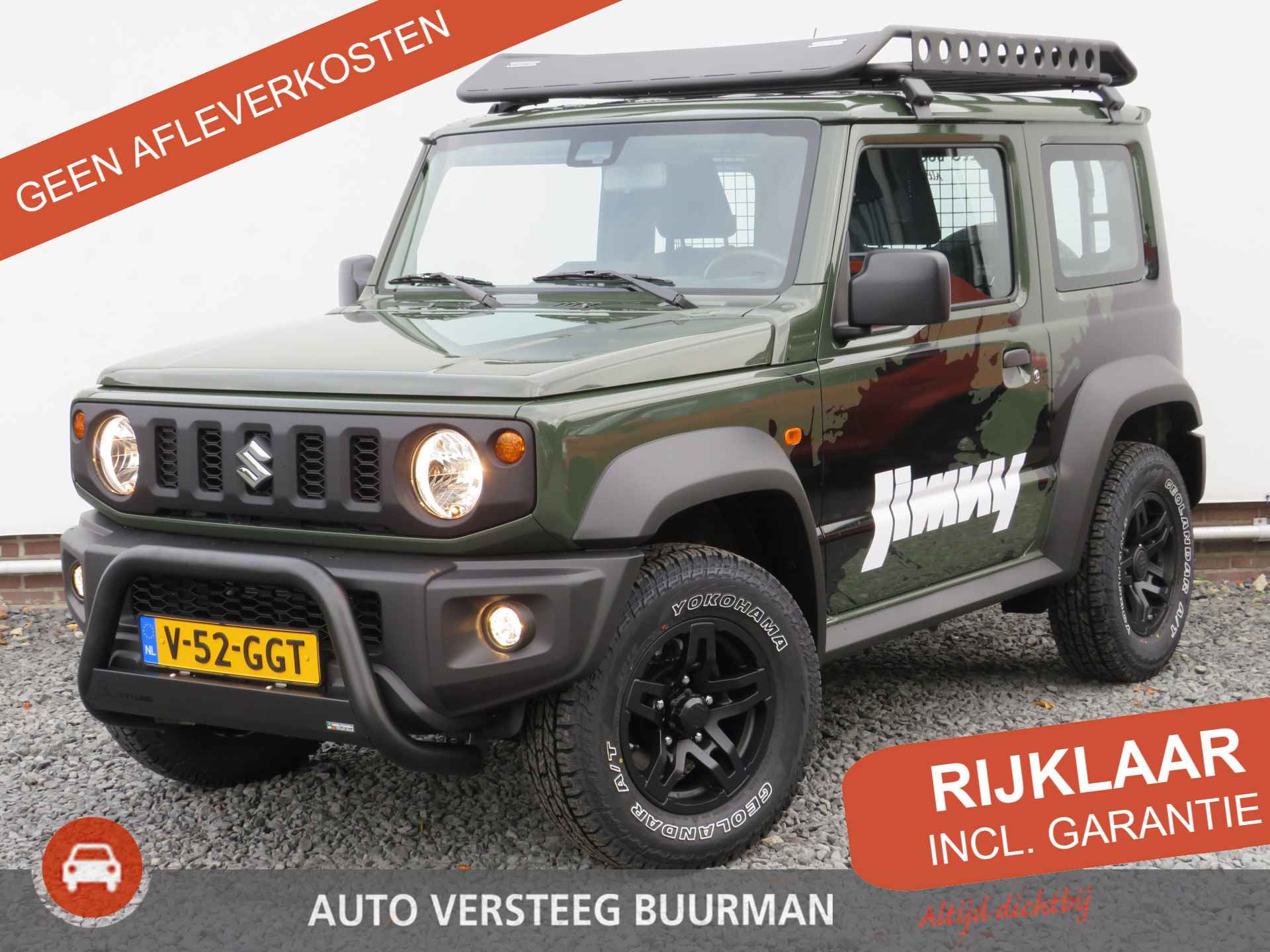 Suzuki Jimny 1.5 Allgrip Pro, Bull-Bar, Terreinbanden met LM-Velgen, ORG NL! Dakrek met trap, Speciale uitvoering!! - 1/31