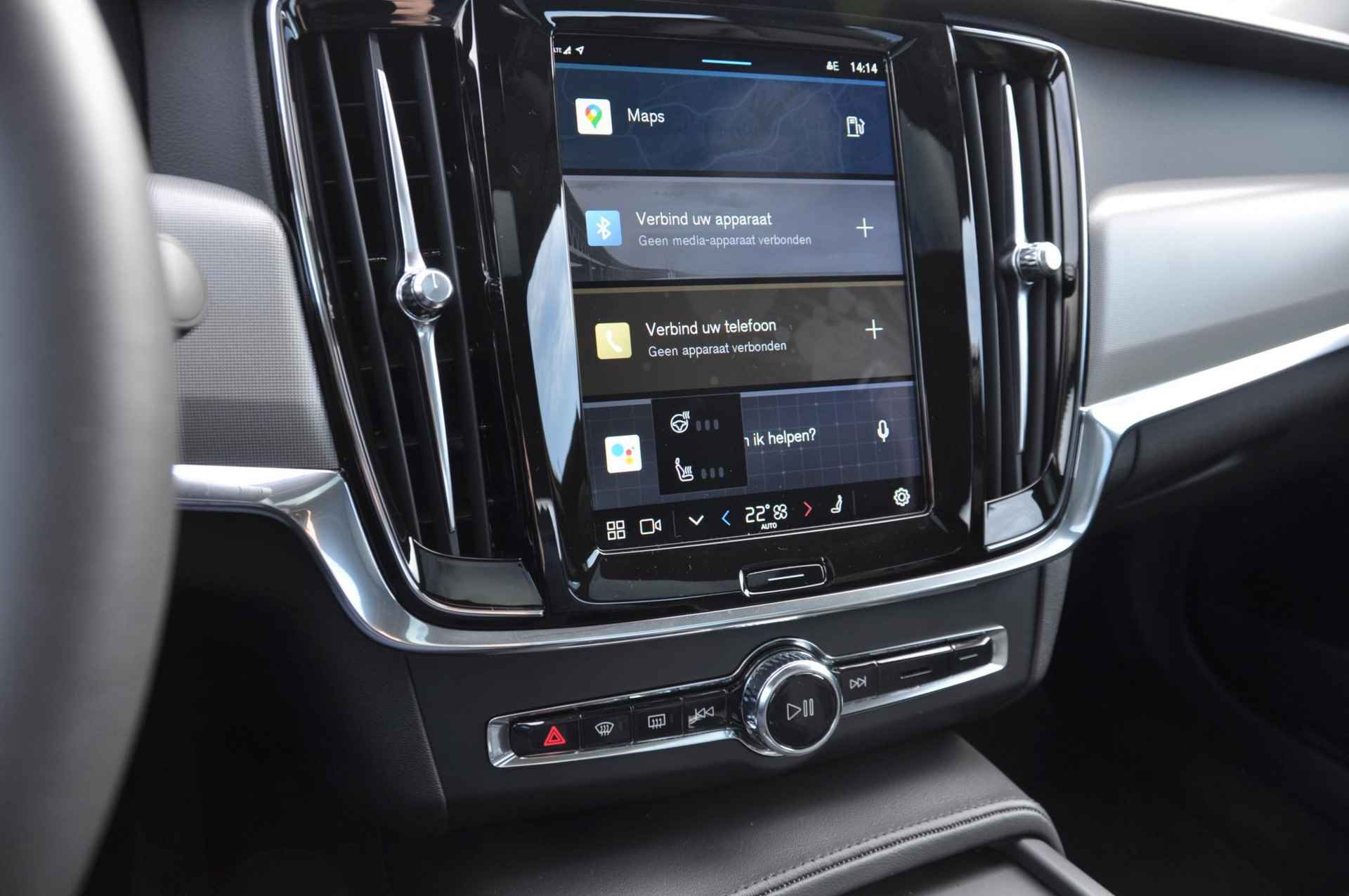 Volvo S90 B5 250PK Automaat Ultimate Bright / Adaptive cruise control/ Parkeersensoren met camera/ Harman Kardon audio, Panoramadak/ Head up display/ BLIS/ Apple carplay/ Leder dashboard - 19/28