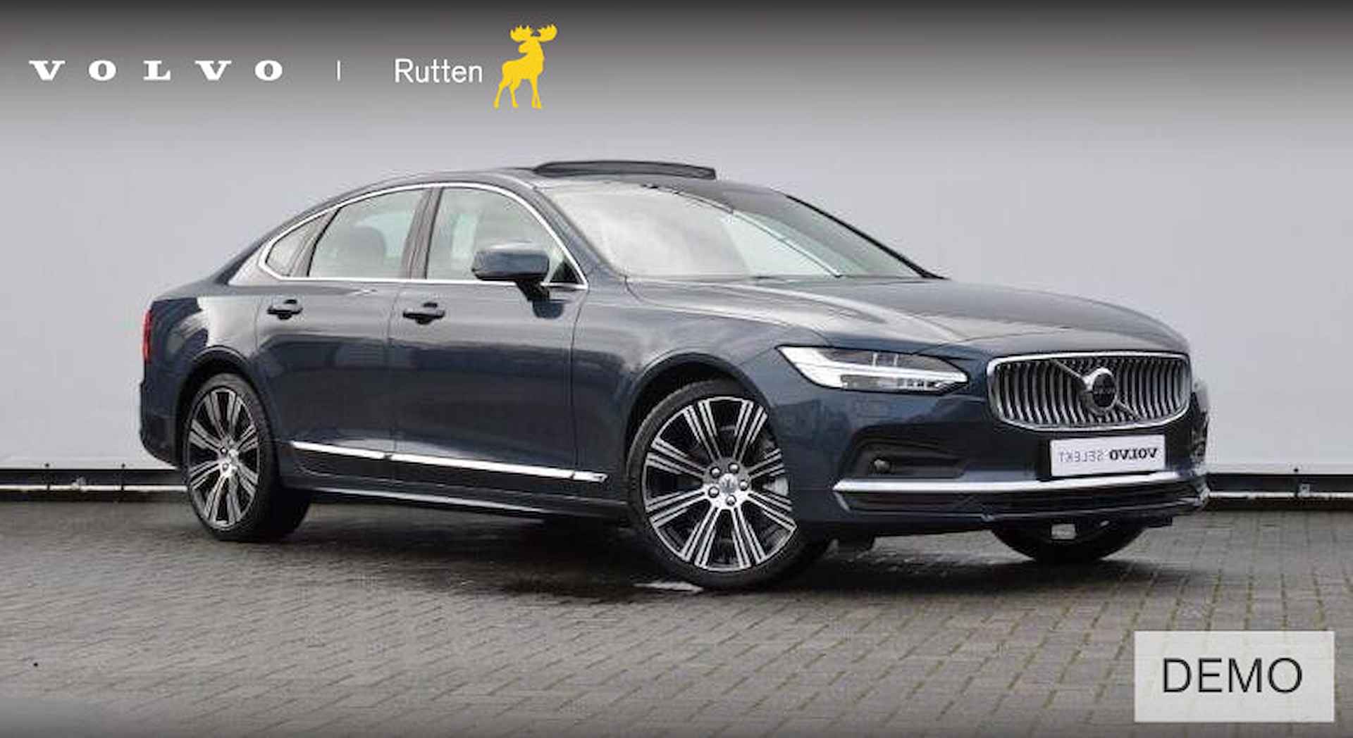 Volvo S90 B5 264PK Automaat Ultimate Bright / Adaptive cruise control/ Parkeersensoren met camera/ Harman Kardon audio, Panoramadak/ Head up display/ BLIS/ Apple carplay/ Leder dashboard