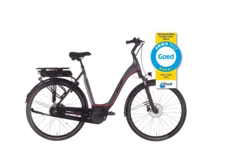 Advanced Ebike Das Original Comfort Plus 400Wh Lage instap Titan Grey - Black - Red Matt 44cm 2024