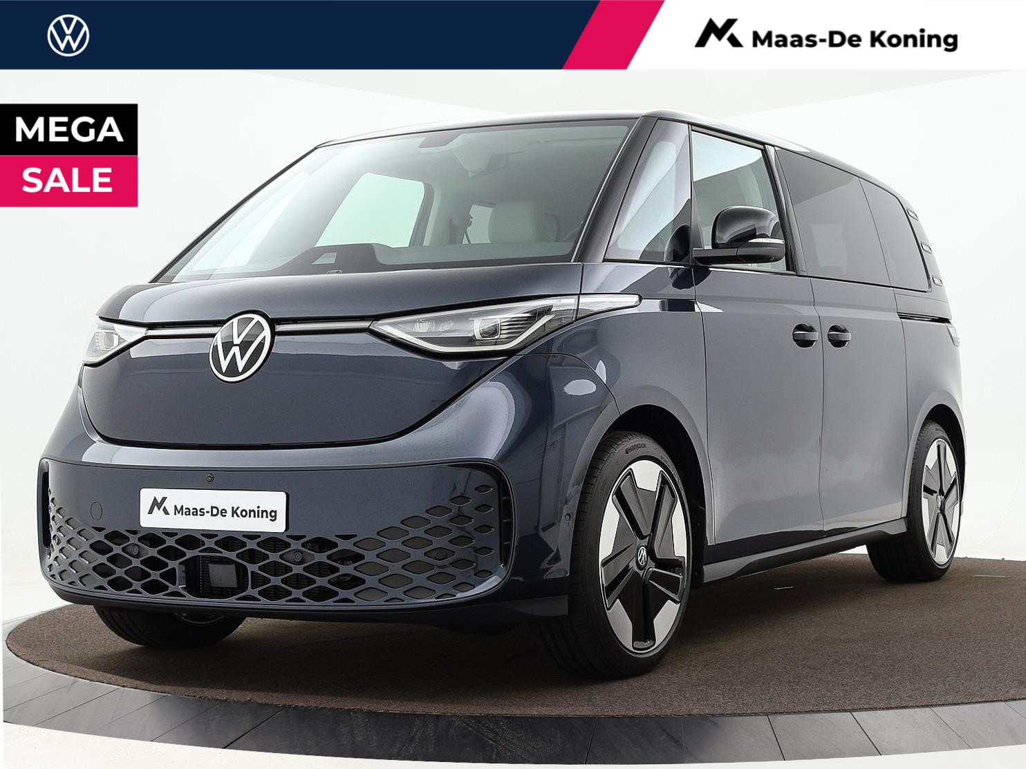 Volkswagen ID. Buzz Pro Advantage Elektromotor 150 kW(204 pk)  · Assistance pakket · Design pakket · Interieur pakket · Multimedia pakket · Open & Close pakket plus · voorstoelen verwarmbaar · MEGA Sale