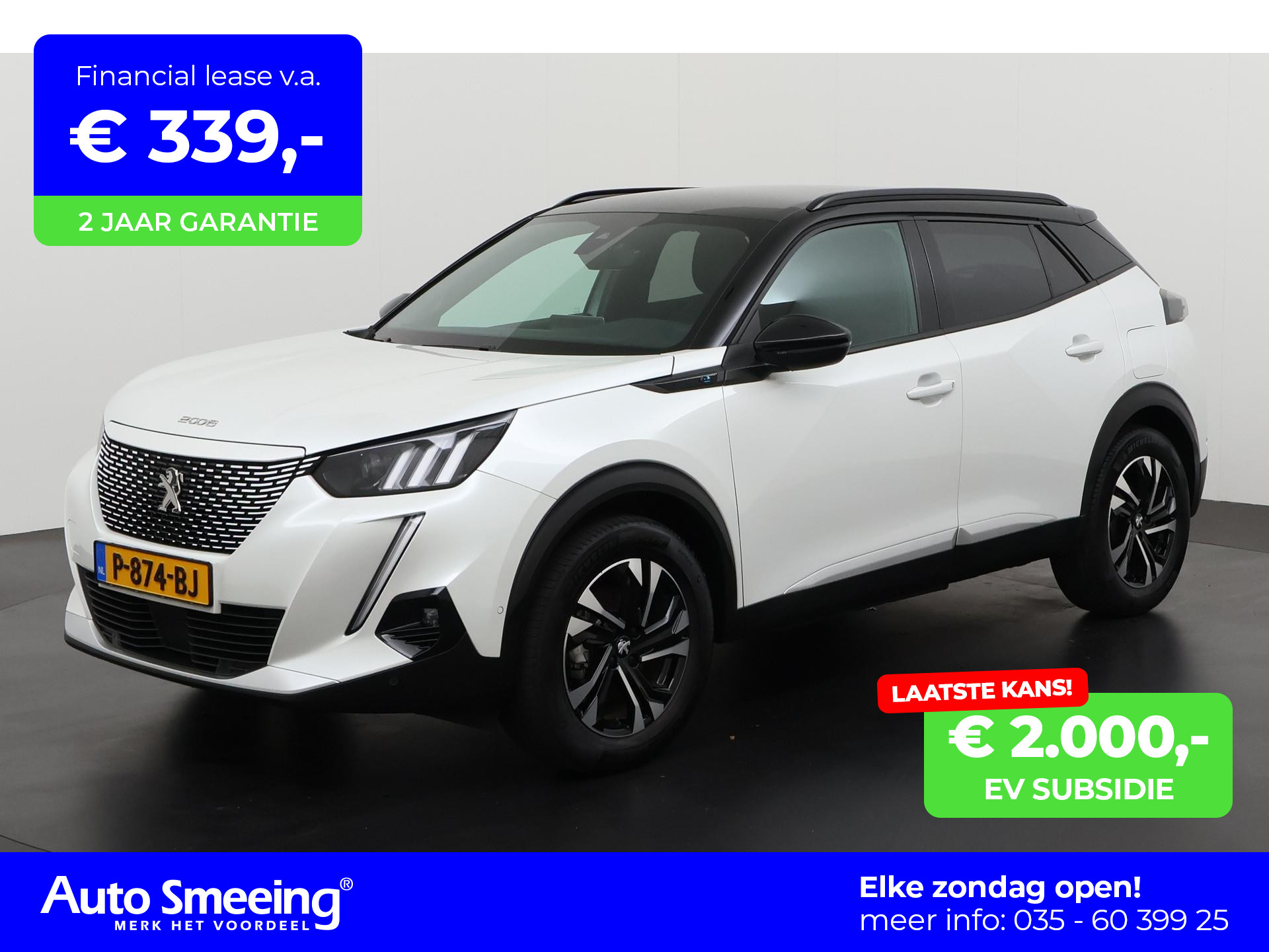 Peugeot e-2008 EV GT 50 kWh | 24945 na subsidie | Navigatie |  Zondag Open!