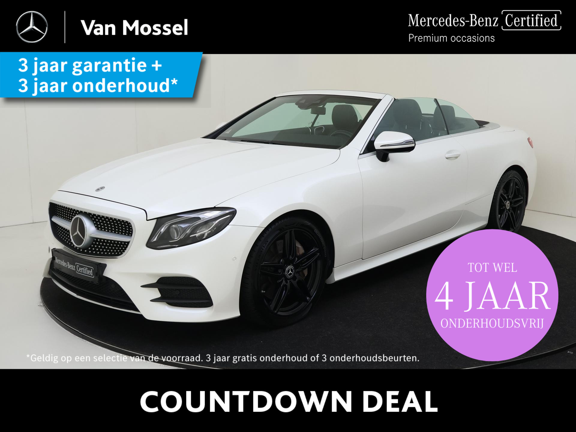 Mercedes-Benz E-klasse Cabrio 300 Premium Plus / AMG/ 19 inch/ Memory/ Blauwe kap