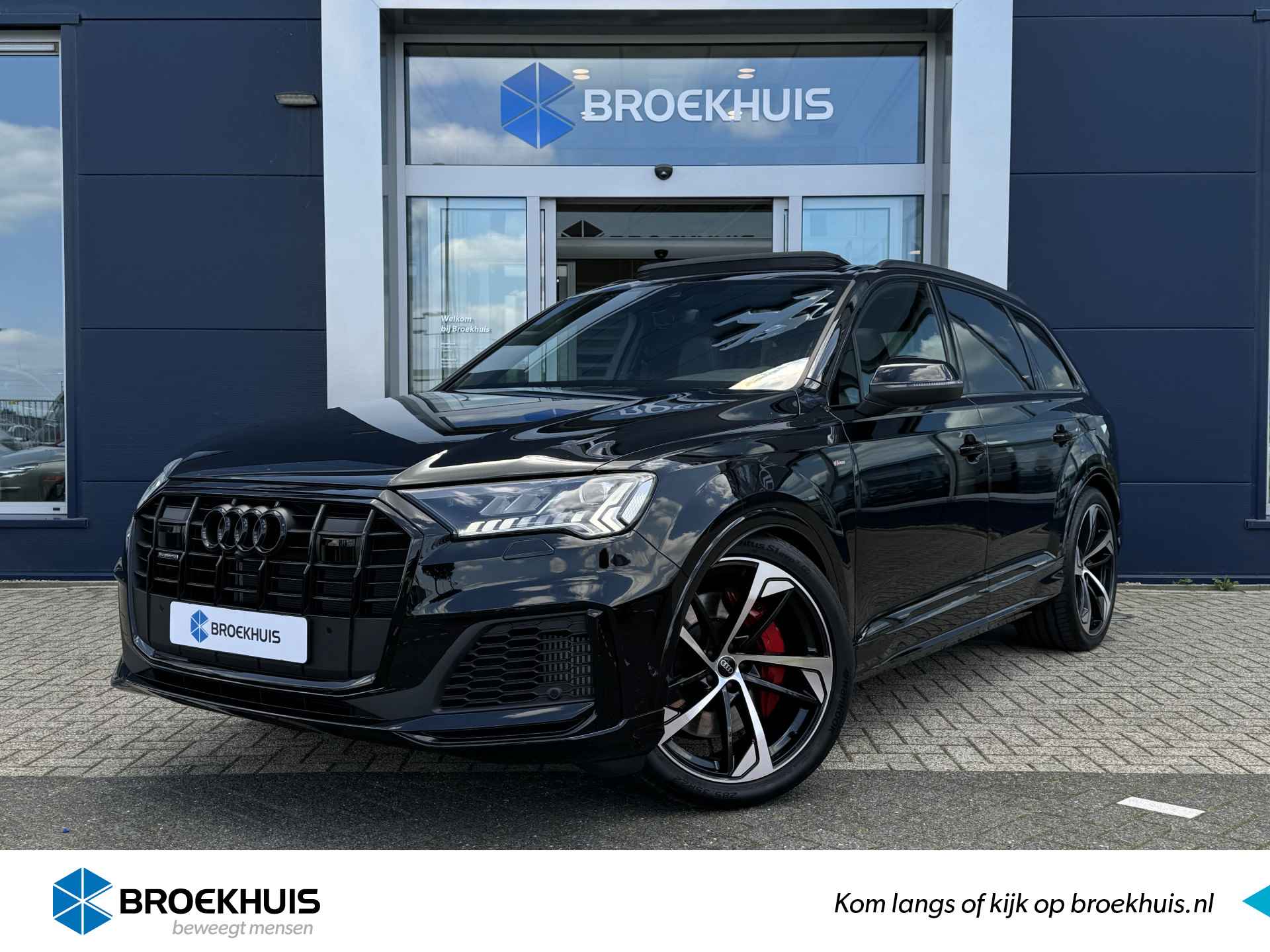 Audi Q7 60 TFSI E QUATTRO Competion | Zwart Optiek | Schuif/kantel dak | Elektr. Trekhaak | Luchtvering | ACC | S-line stoelen - 1/71