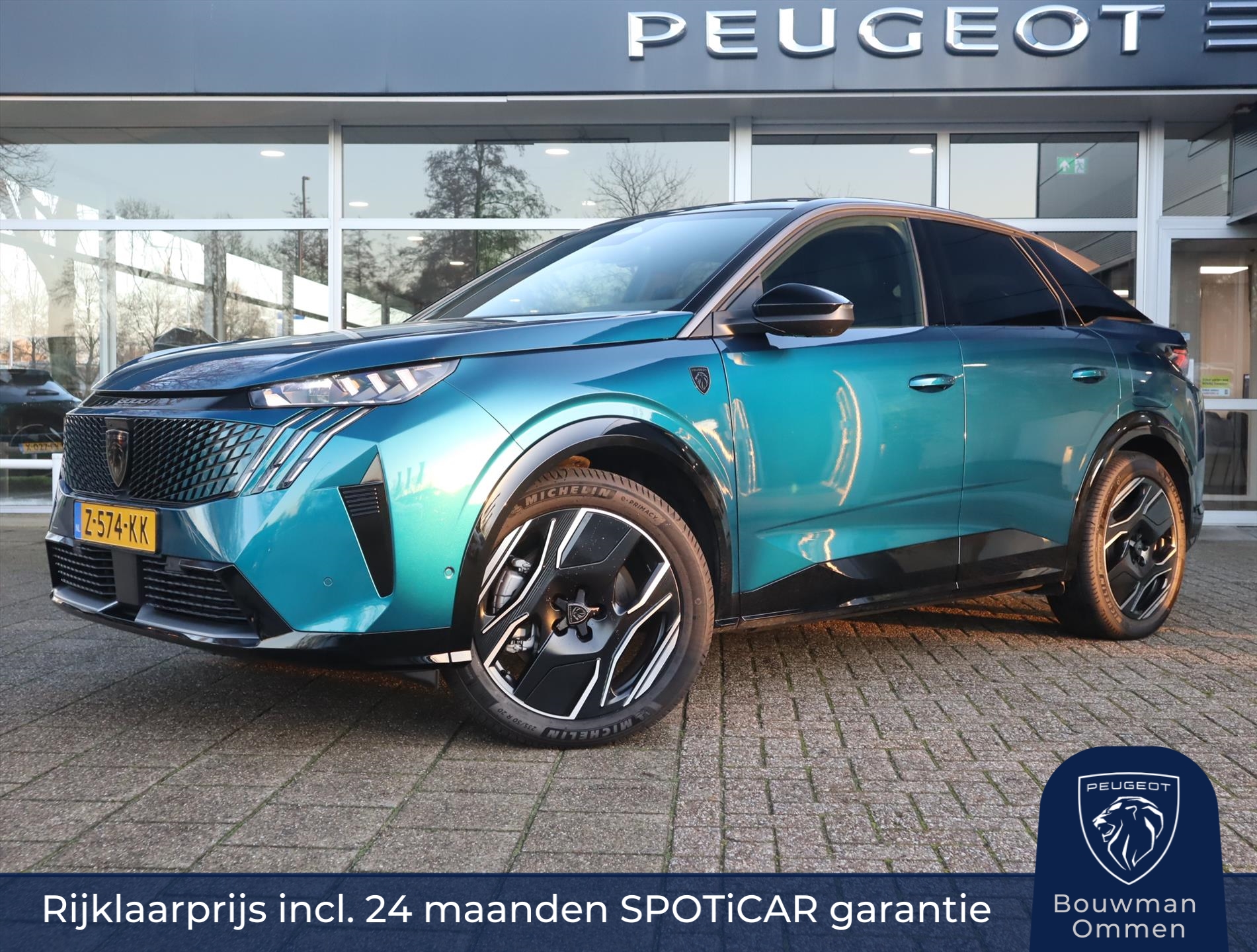 PEUGEOT 3008 EV GT 73 kWh 210PK Automaat, Rijklaarprijs, Trekhaak  Leder Stoelverwarming Stoelventilatie Panoramadak Warmtepomp