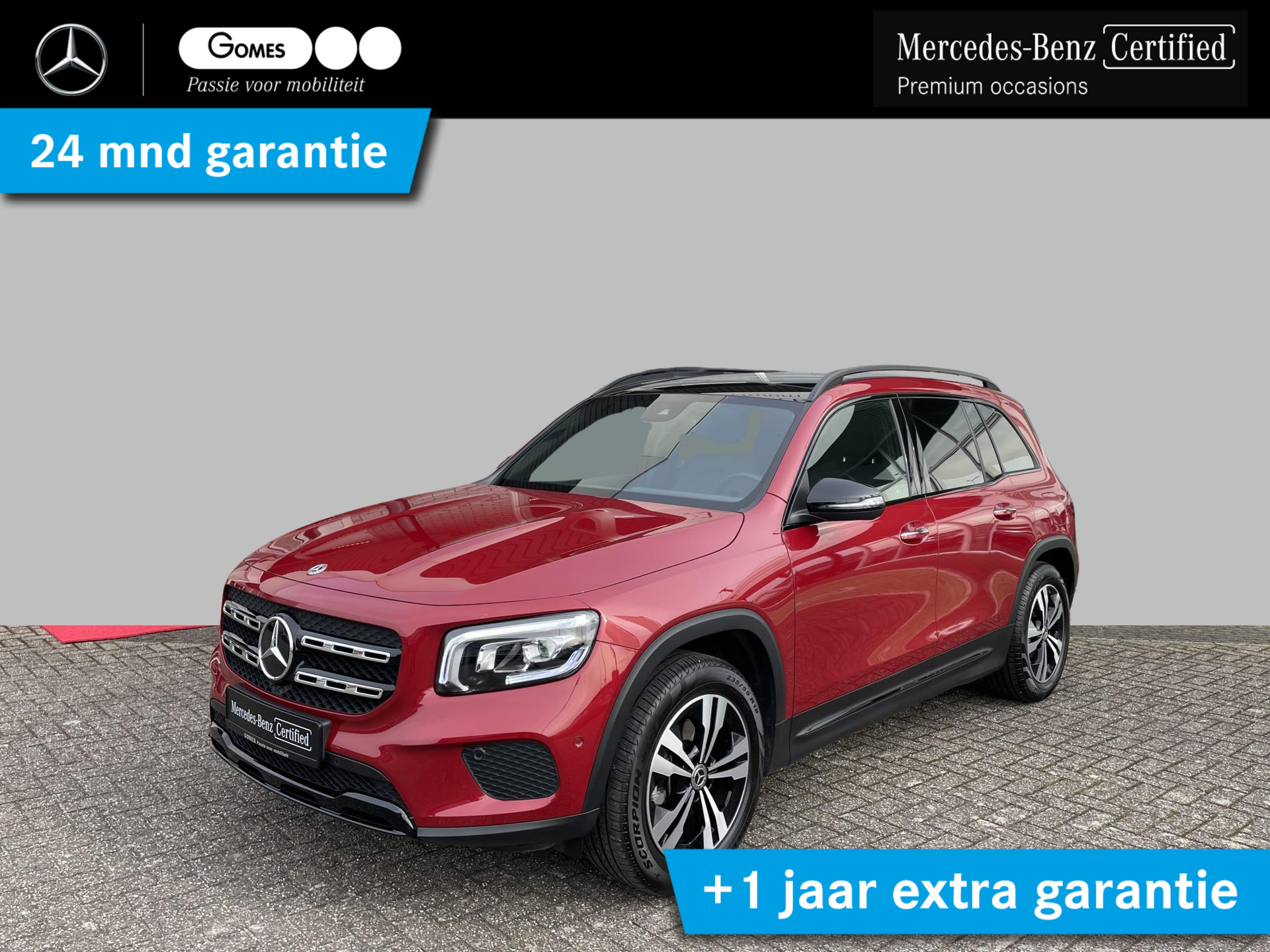 Mercedes-Benz GLB 180 Luxury Line | Premium | Nightpakket | Panoramadak | Achteruitrijcamera | Stoelverwarming | Trekhaak | Sfeerverlichting | Dodehoekassistent | Apple & Android Carplay