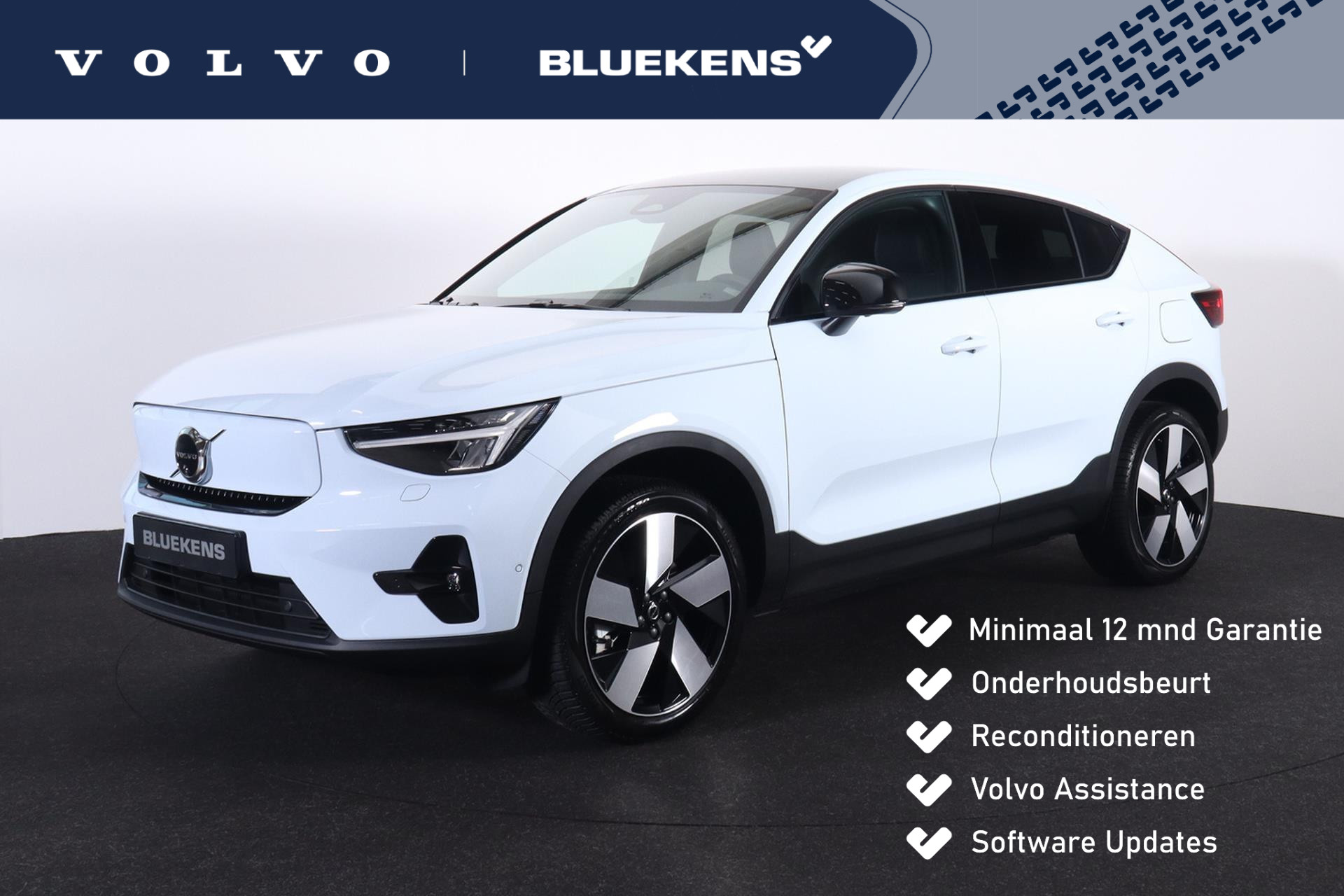 Volvo C40 C40 Ultra Extended Range 82 kwh - Panoramadak - IntelliSafe Assist & Surround - 360 Camera - Verwarmde voorstoelen & stuur - Parkeersensoren voor & achter - Elektr. bedienb. voorstoelen met links geheugen - Draadloze tel. lader - Extra getint glas - 20' LMV