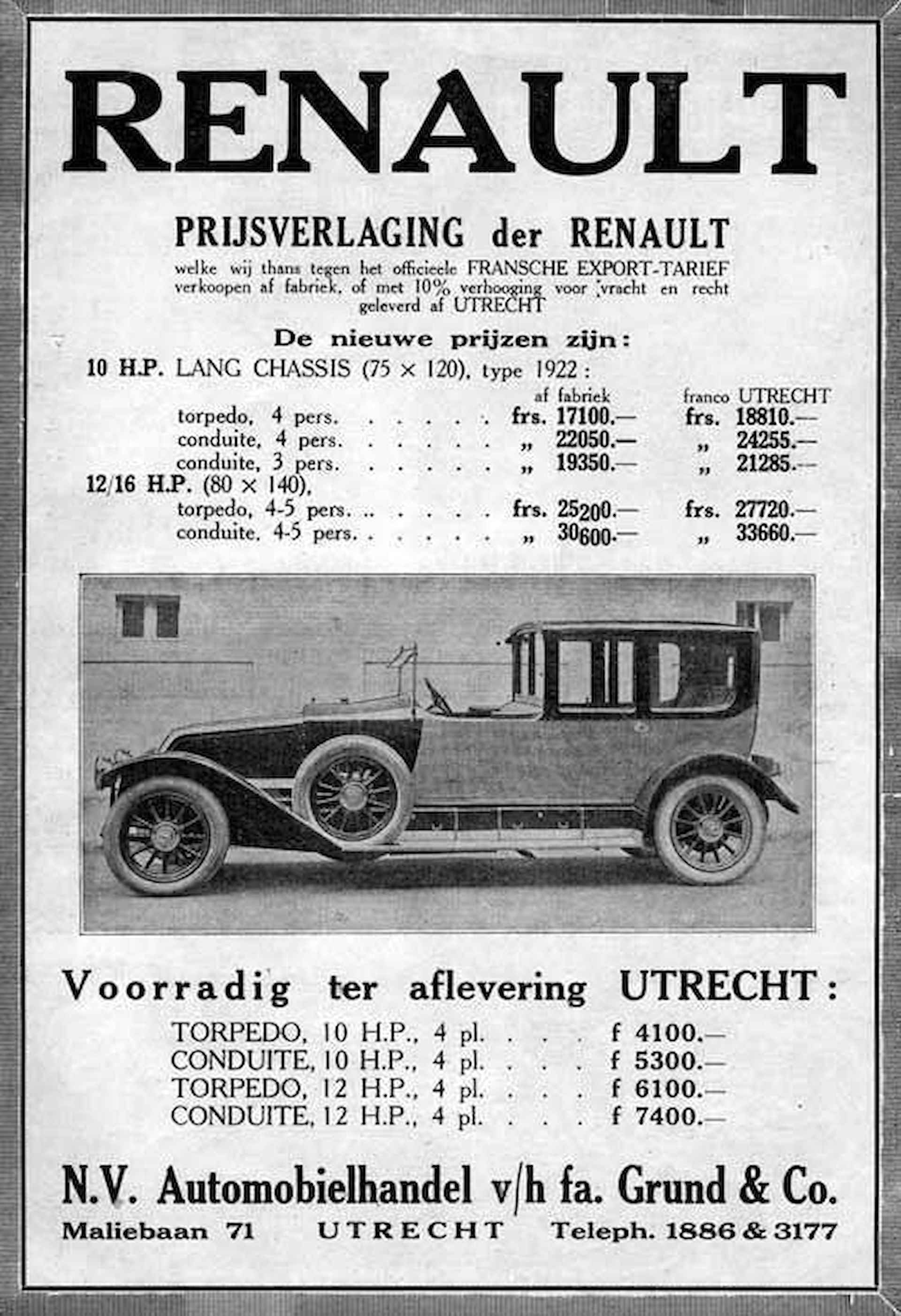 Renault II TORPEDO Commercial 1921 104 JAAR OUD GERESTAUREERD - 22/44