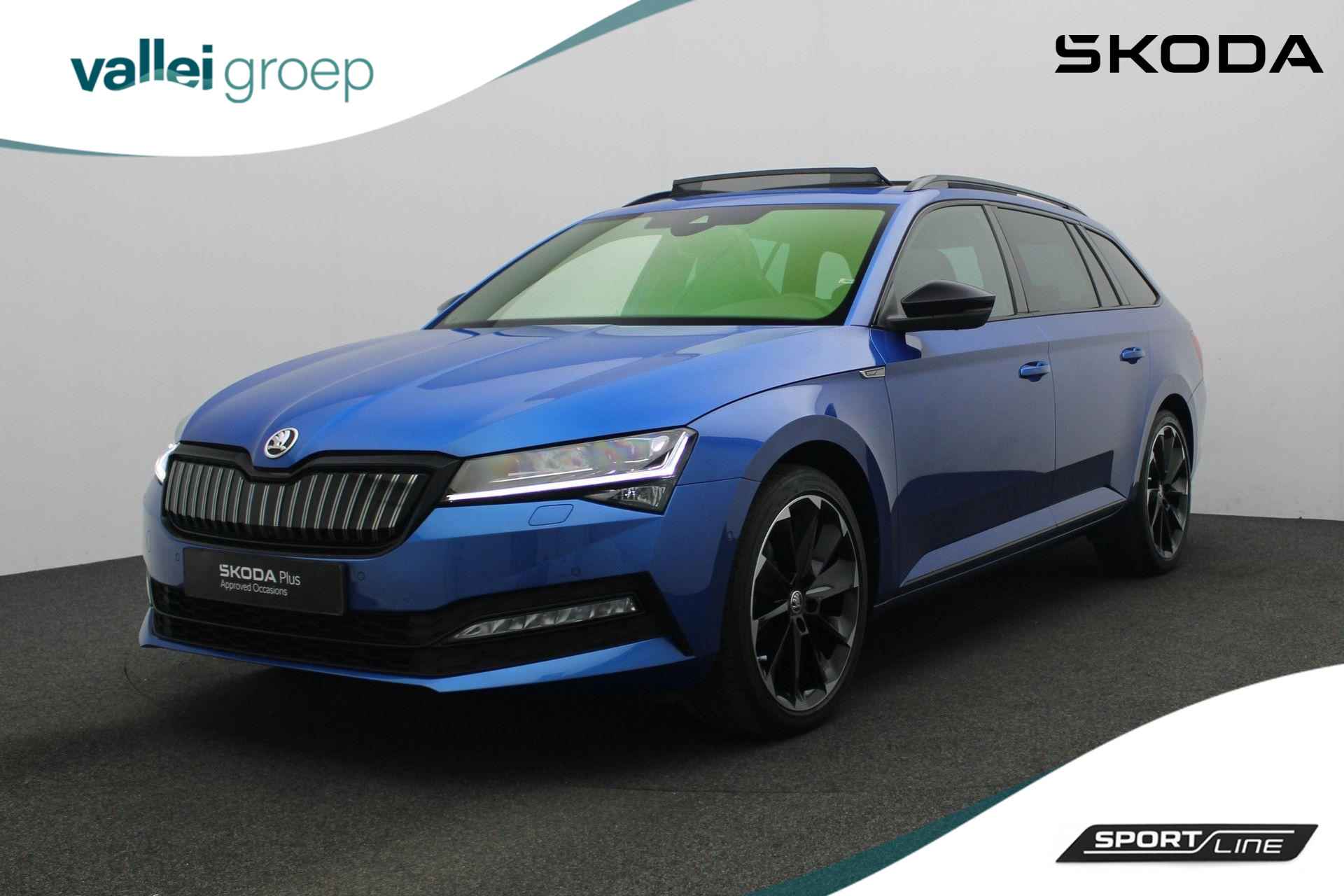 Skoda Superb Combi 1.4 TSI 218 pk DSG iV Sportline Business | Panoramadak | Trekhaak | Geheugenstoelen | Matrix LED | Navigatie Columbus | CANTON | Adaptief onderstel