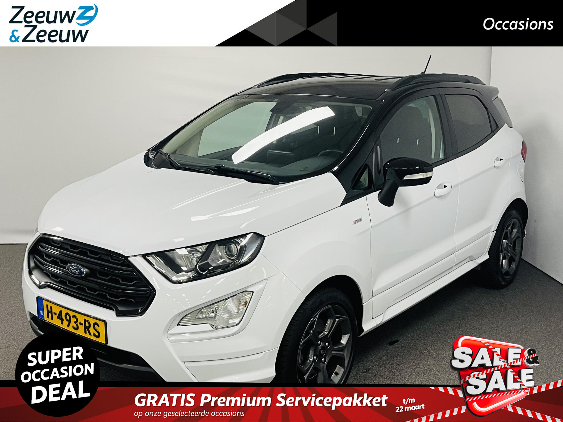 Ford EcoSport 1.0 EcoBoost Titanium Navi airco parkeersensoren trekhaak cruise controle stoelverwarming stuurverwarming apple carplay android auto zeer mooie auto met hoge instap