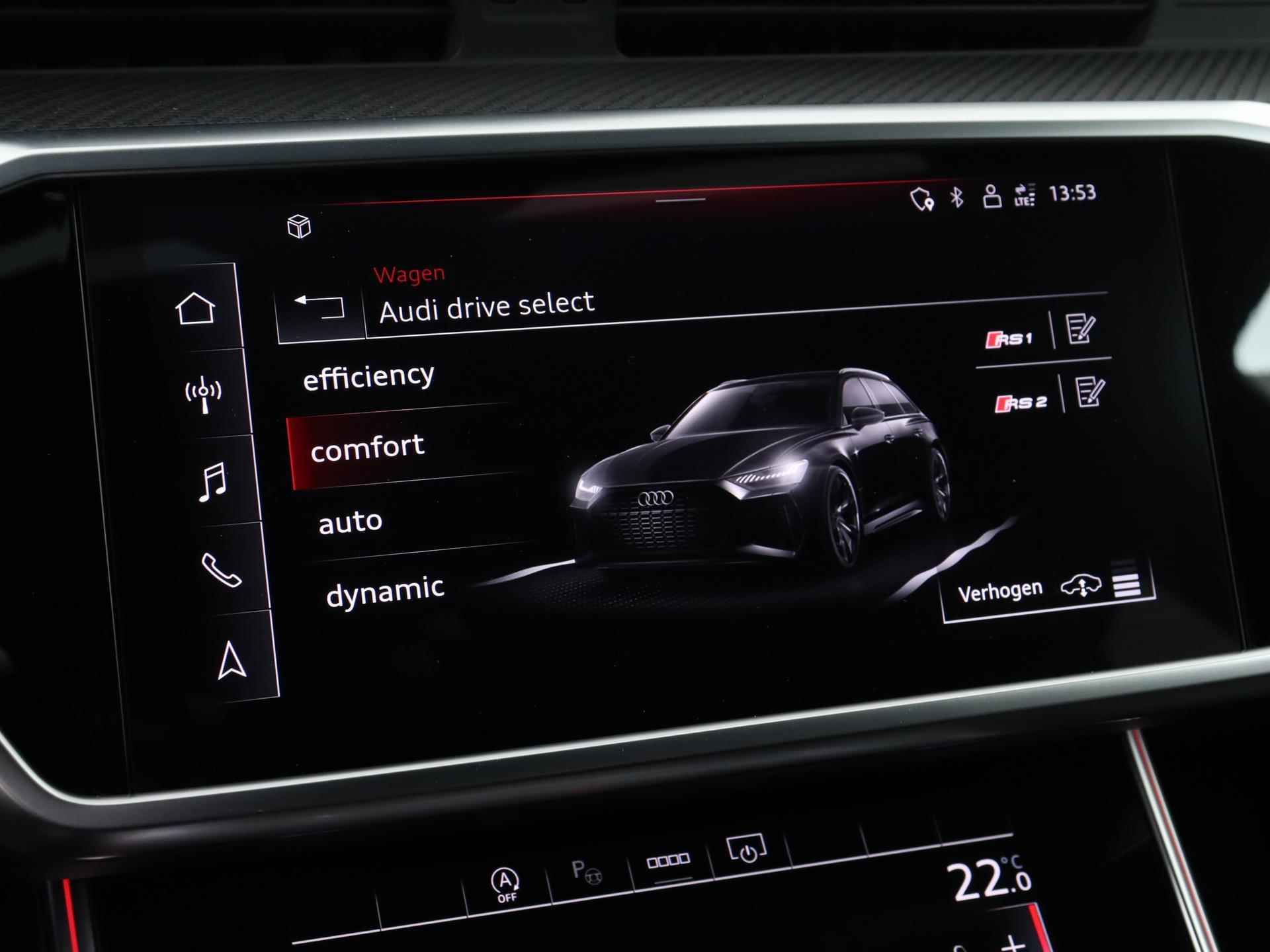 Audi RS 6 Avant TFSI quattro 600 PK | Nachtzicht camera | Panoramadak | Bang & Olufsen 3D High End  | Stoelverwarming | Stoelventilatie | LED Matrix | RS Sportuitlaat | Trekhaak | Lichtmetalen velgen | Getint glas | elektrische kofferklep | - 28/47
