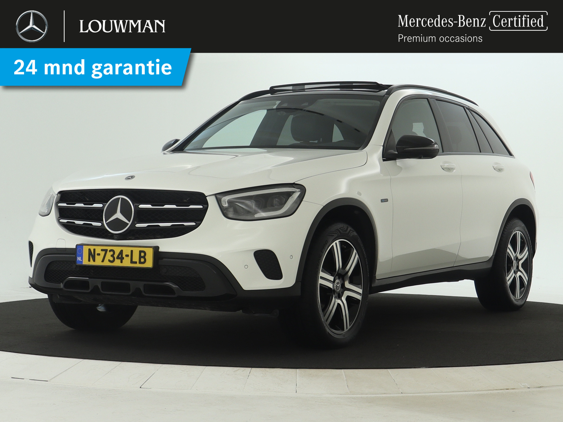 Mercedes-Benz GLC 300 e 4MATIC Plug-in Hybride | Panoramadak | 360° camera | Trekhaak | Multibeam | Nightpakket | Distronic | Inclusief 24 maanden MB Certified garantie voor Europa.