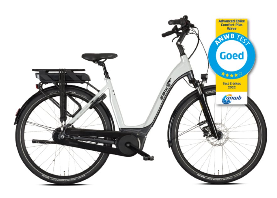 Advanced Ebike Das Original Comfort Plus 400Wh Lage instap Light Grey - Black -Glossy 44cm S 2024