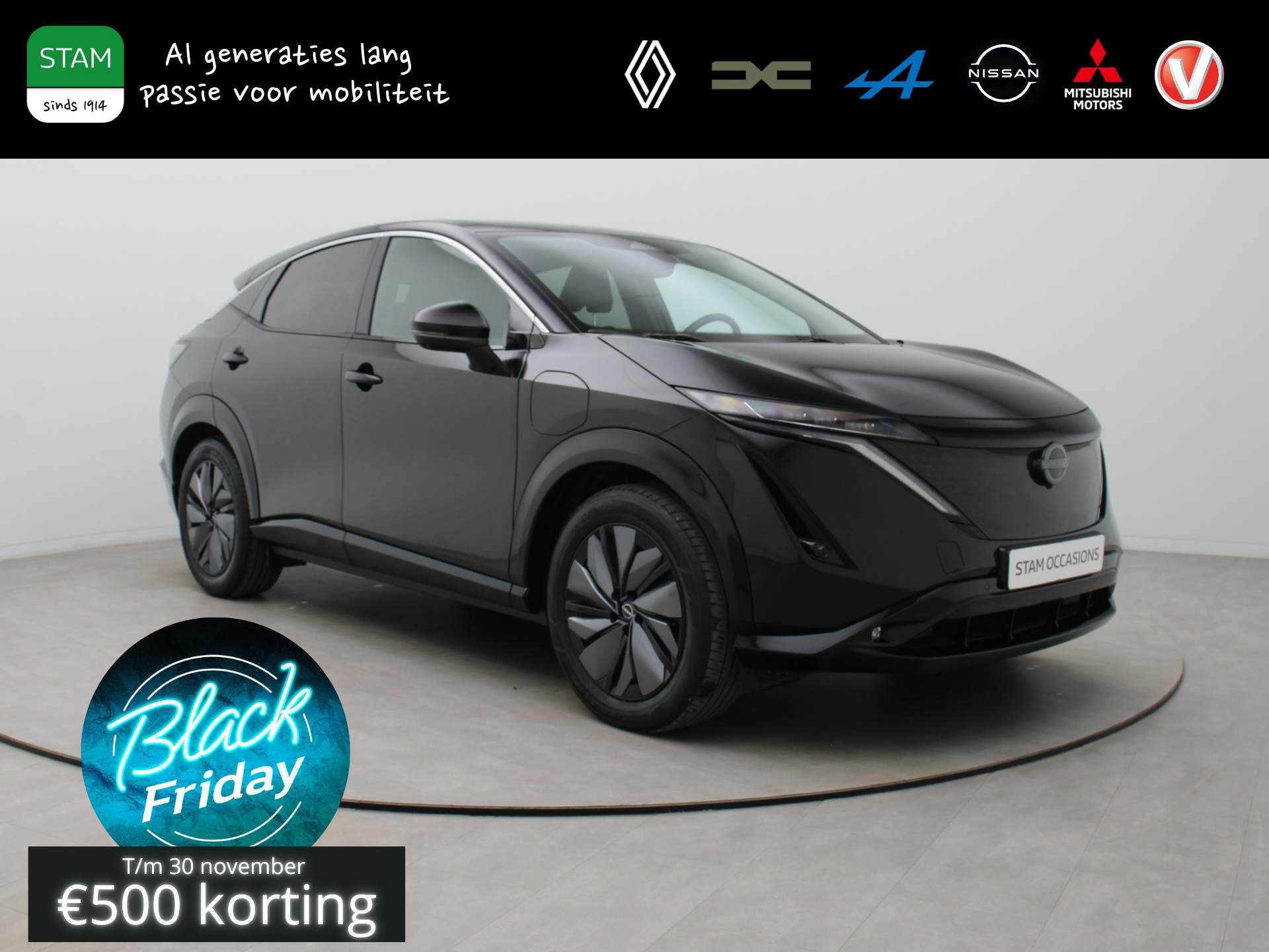 Nissan ARIYA Evolve 66 kWh 360° Camera | Adapt. cruise | Navi | Parksens. v+a | Stoel -/Stuurverwarming