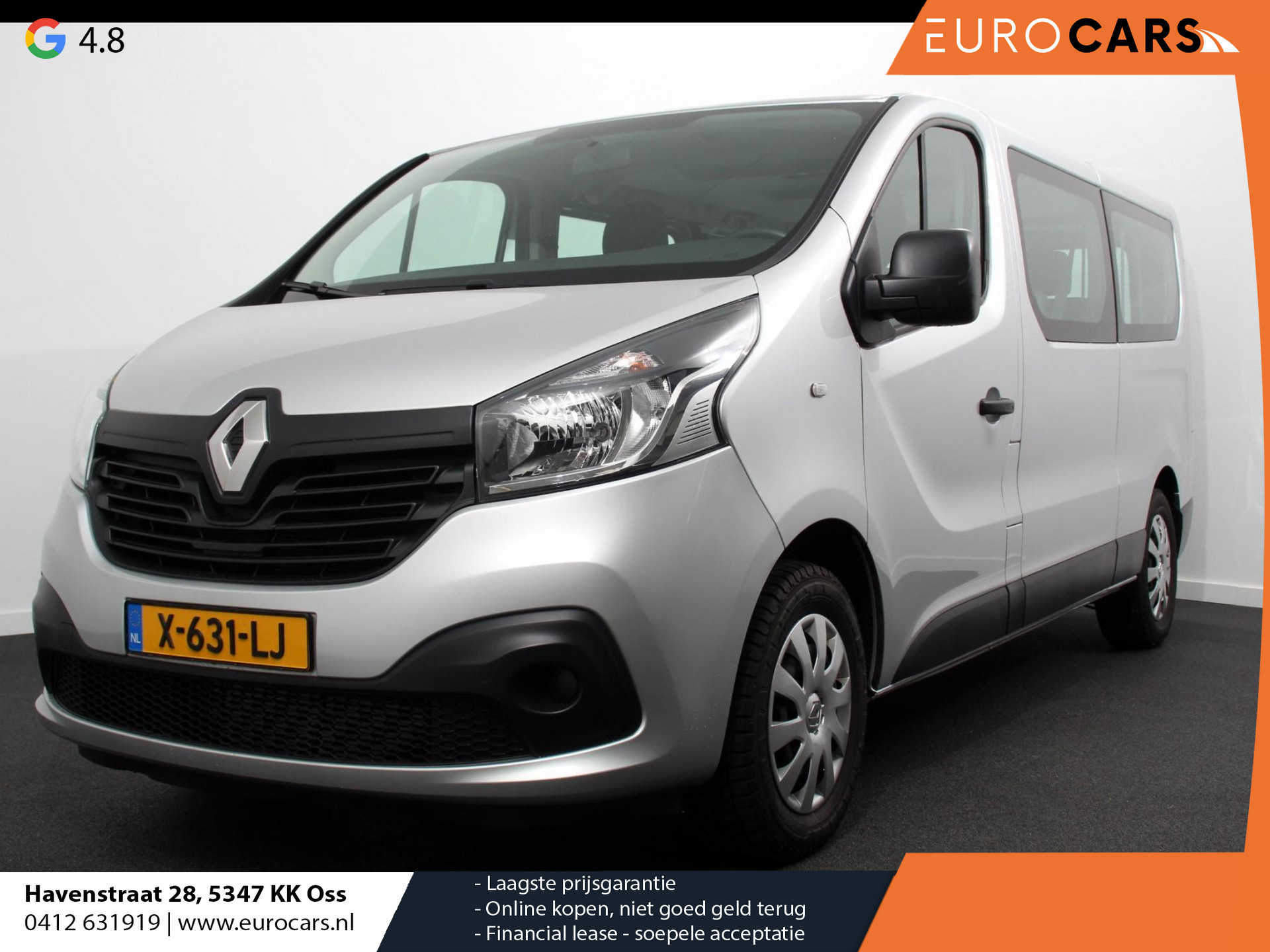 Renault Trafic Passenger 1.6 dCi Grand Authentique Energy incl. BPM/ BTW  L2H1 8 persoons !  Navigatie Airco voor en achter Parkeer sensoren Cruise Control Bumpers in kleur