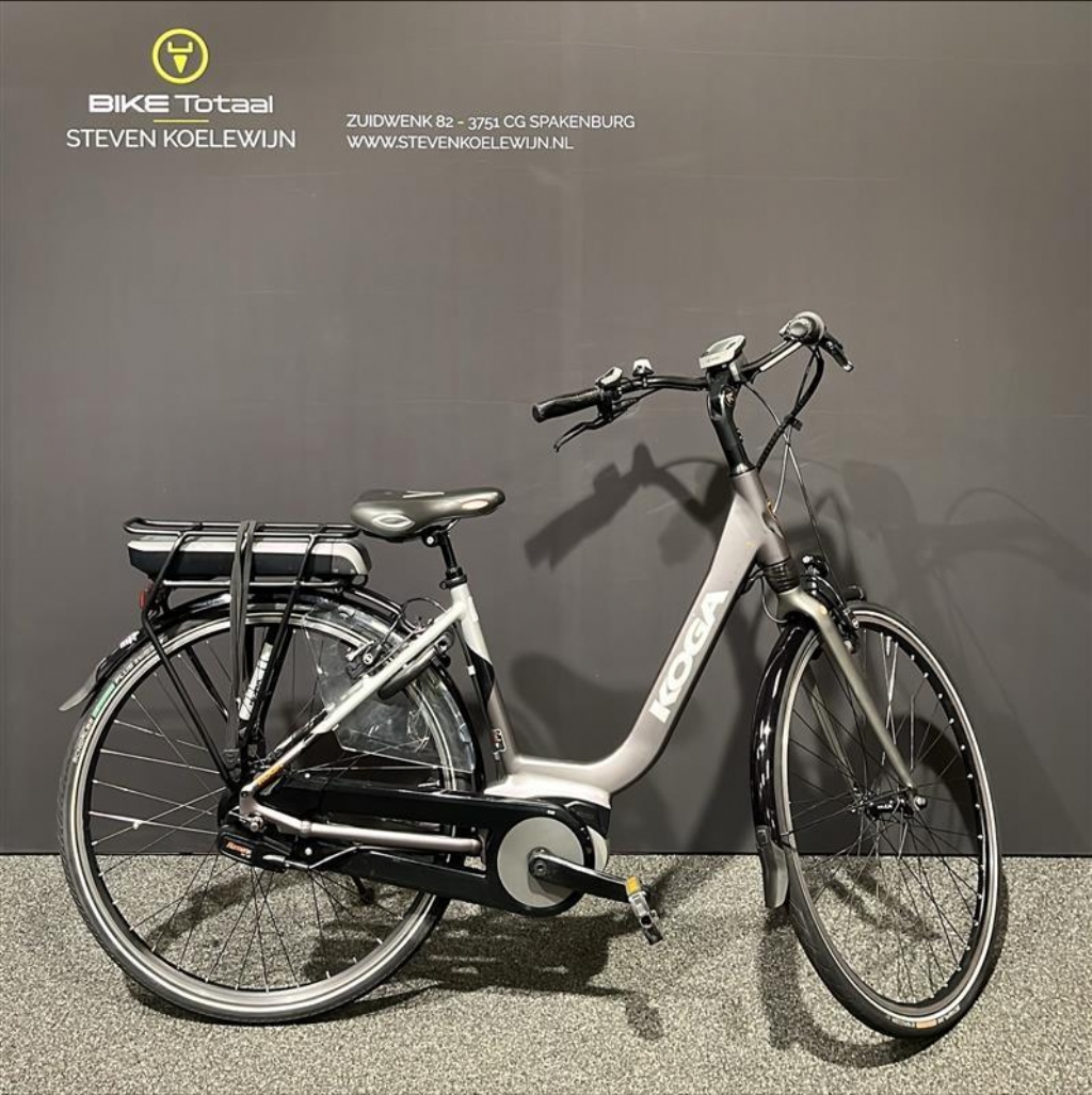 Koga E-Nova 500W D47 NUV380 Elektrische Stadsfietsen Tornado greypea