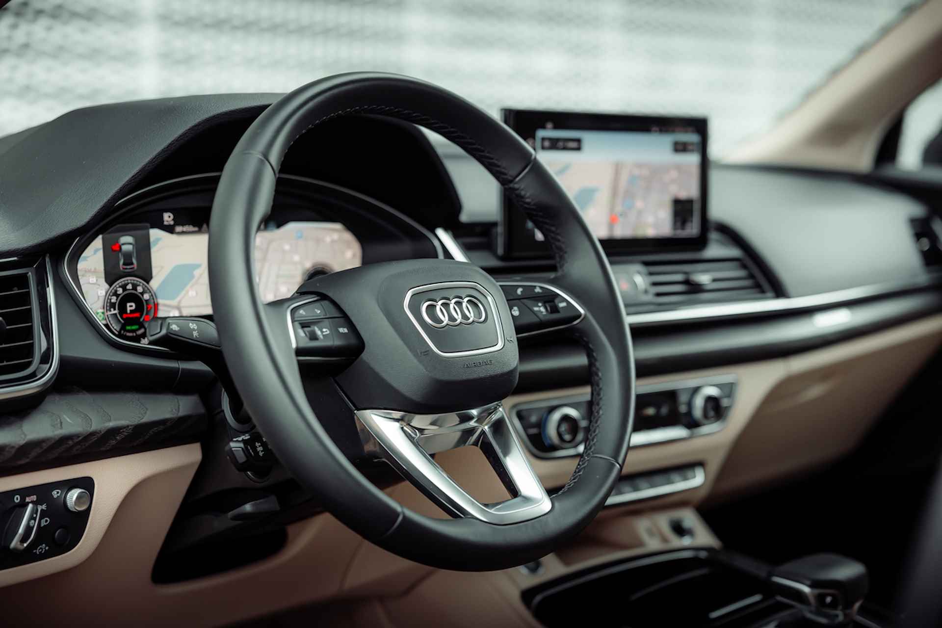 Audi Q5 50 TFSI e 299pk quattro Advanced | Panoramadak | Luchtvering | Tour + City + Parking | Head Up | Bang & Olufsen | Trekhaak | Leder | Memory | Massage - 21/39