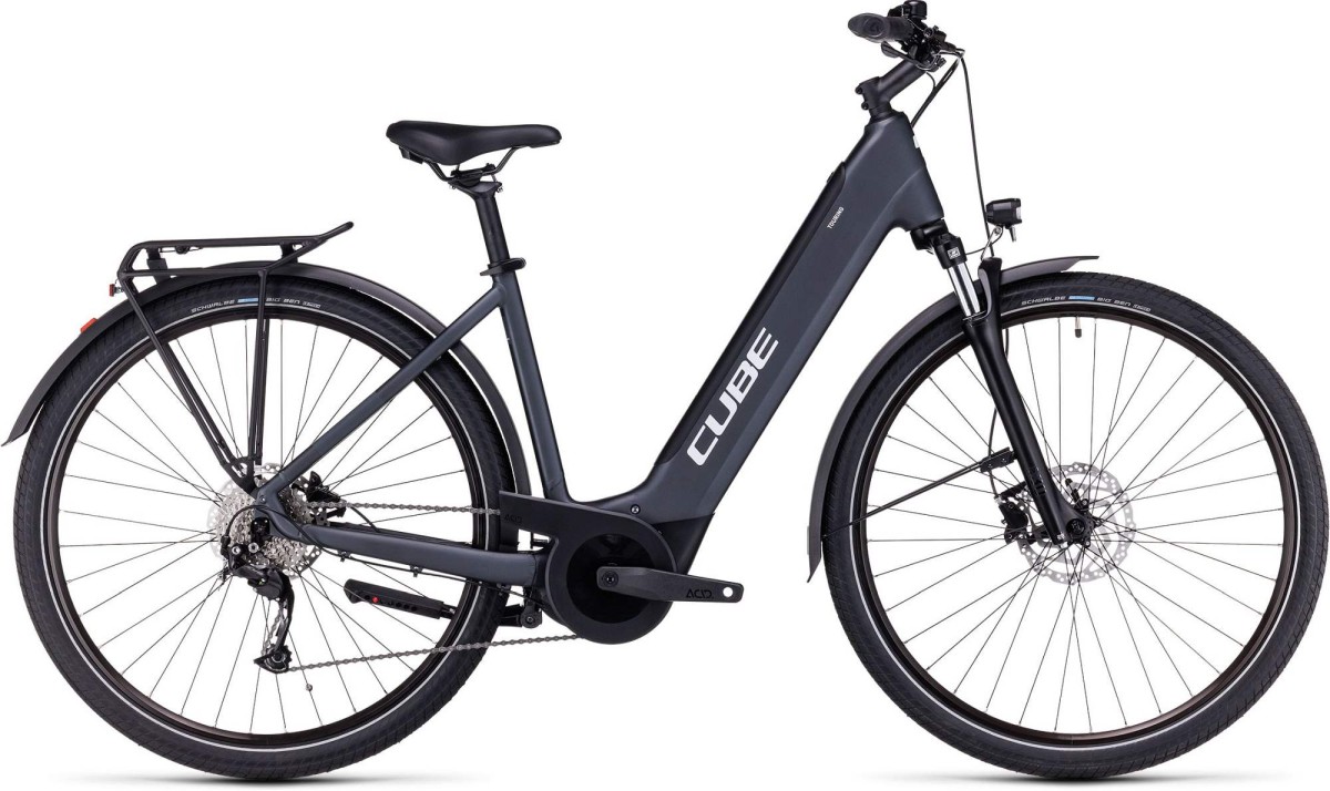 CUBE TOURING HYBRID ONE 500 GREY/WHITE 2024 Lage instap Grey/white 46cm XS 2024