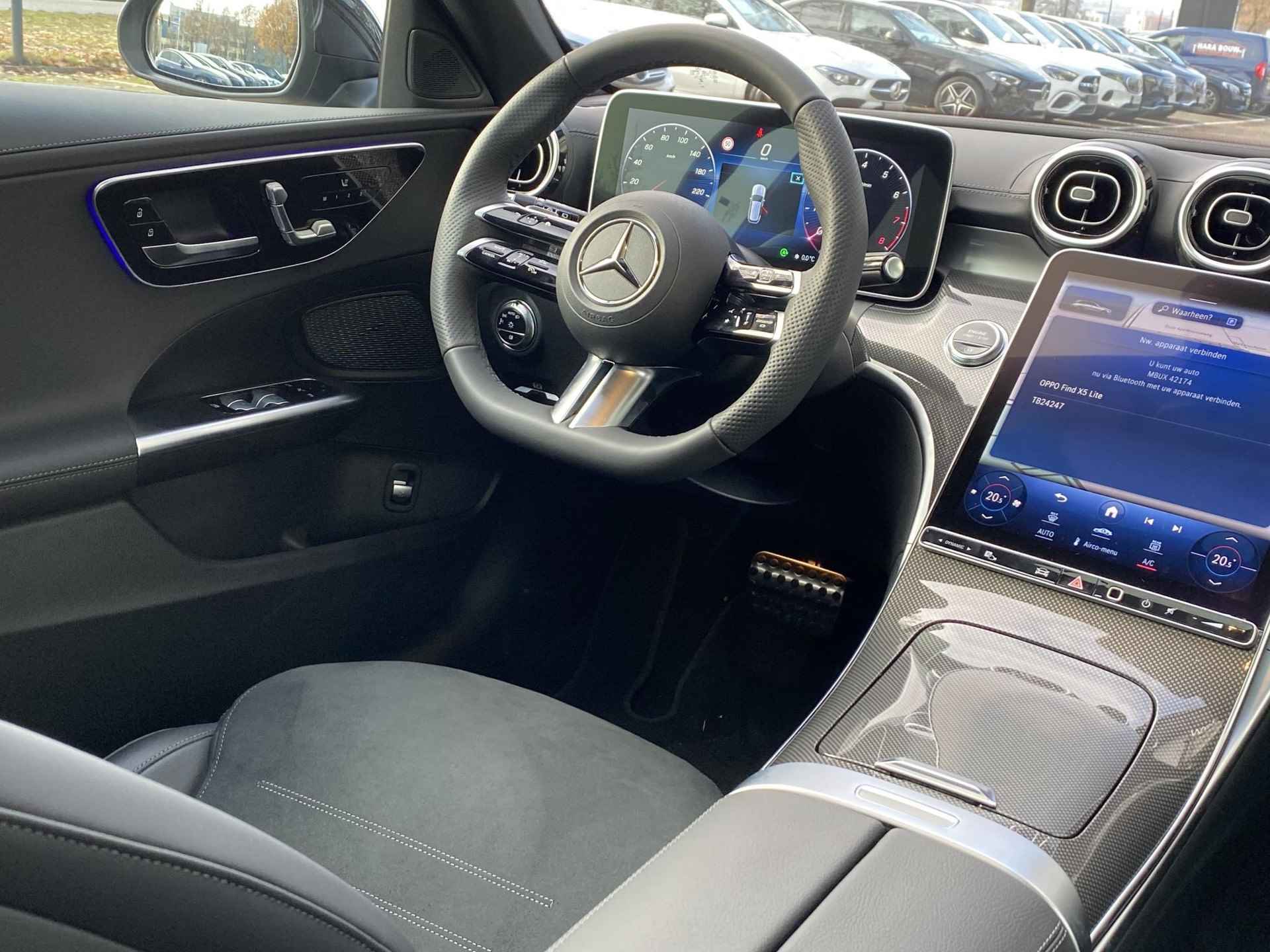 Mercedes-Benz C-klasse 180 Estate AMG Line | Panoramadak | Memory pakket | High-performance LED | Dodehoek-assistent | Sfeerverlichting | Nightpakket | 19" Multispaaks | - 25/32