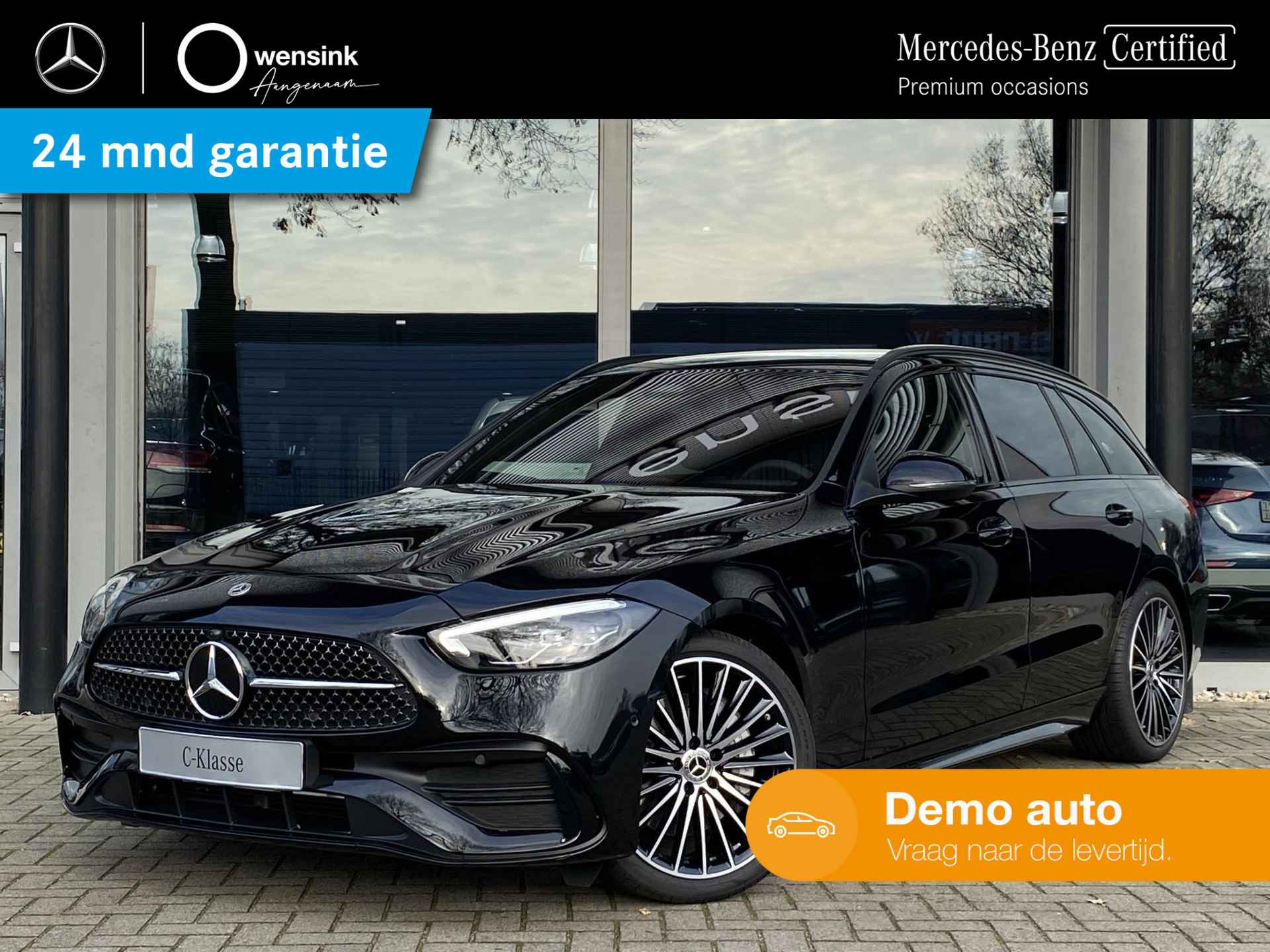 Mercedes-Benz C-klasse 180 Estate AMG Line | Panoramadak | Memory pakket | High-performance LED | Dodehoek-assistent | Sfeerverlichting | Nightpakket | 19" Multispaaks | - 1/32