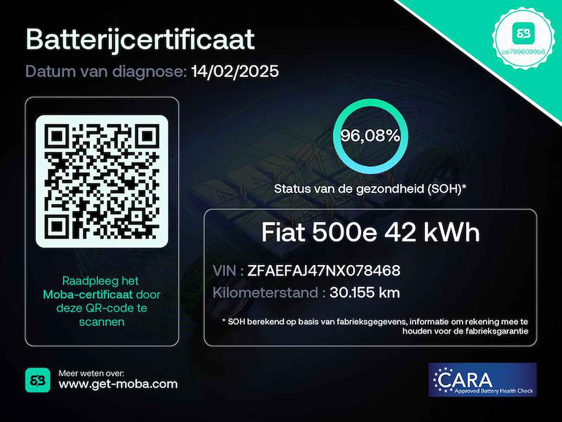 Fiat 500 C La Prima 42 kWh SOH 96% / Navigatie / Camera / Carplay - 7/31