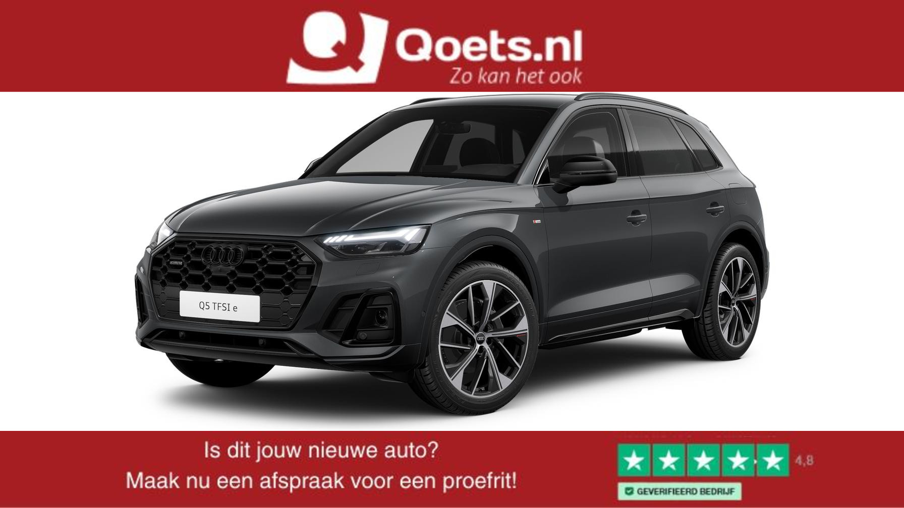 Audi Q5 50 TFSI e S edition S Line Interieur - Trekhaak - Sportstoelen - Stoelverwarming - Assistentiepakket parking - Cruise control - Automatische achterklep - Wegrijassistent - Comfortsleutel - Automatisch dimmende binnenspiegel -