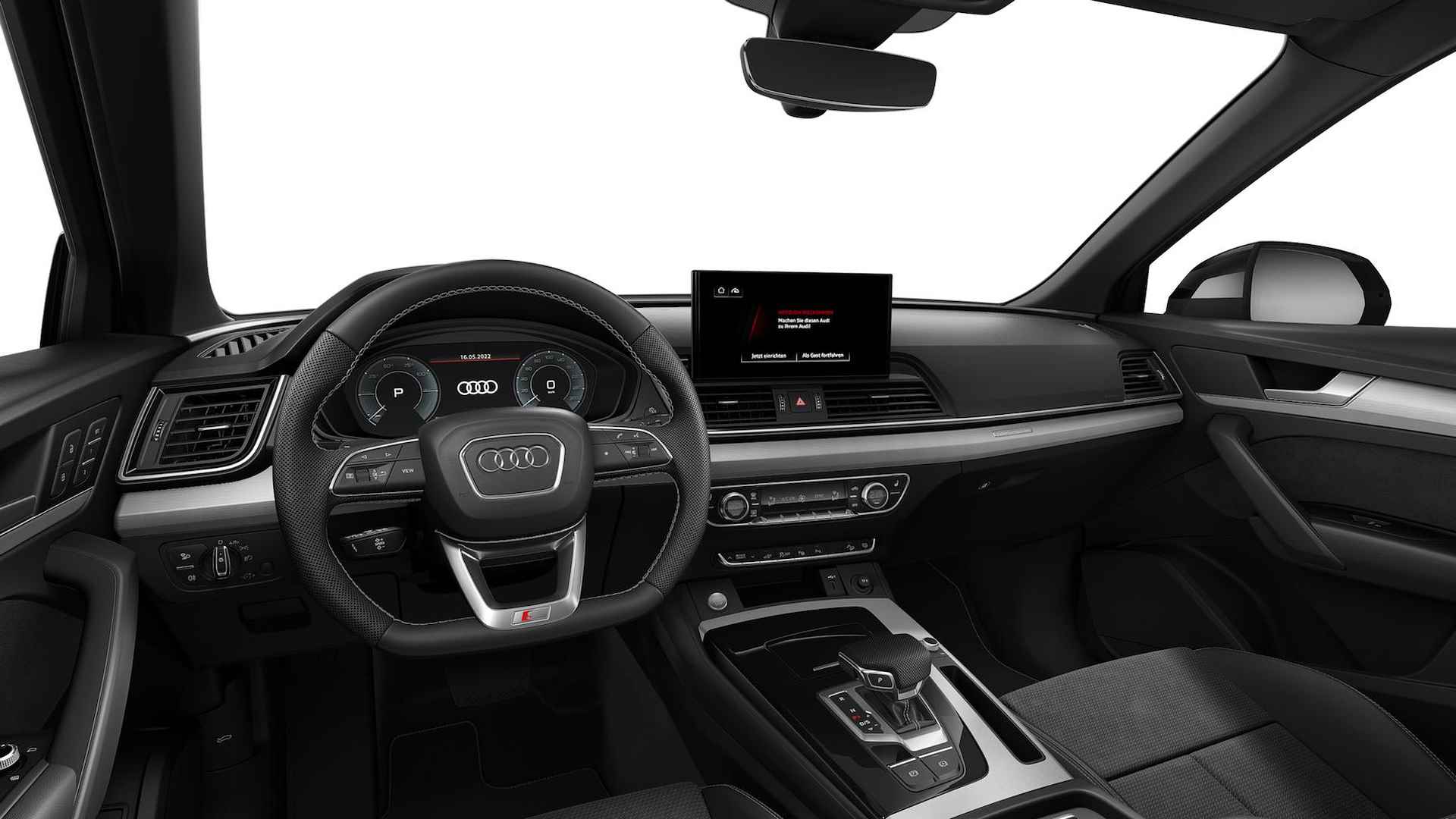 Audi Q5 50 TFSI e S edition S Line Interieur - Trekhaak - Sportstoelen - Stoelverwarming - Assistentiepakket parking - Cruise control - Automatische achterklep - Wegrijassistent - Comfortsleutel - Automatisch dimmende binnenspiegel - - 4/18