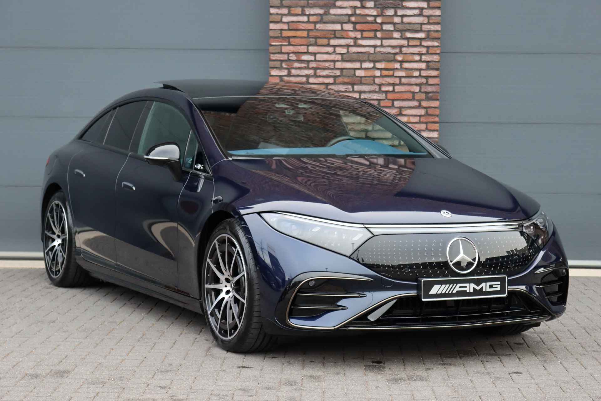 Mercedes-Benz EQS 450+ AMG Line 108 kWh | Netto ex BTW 68.500,- | Hyperscreen | Airmatic | Distronic+ | Achterasbesturing | Panoramadak | HUD | Burmester | Memory | Leder | Surround Camera | Keyless Go | - 4/48