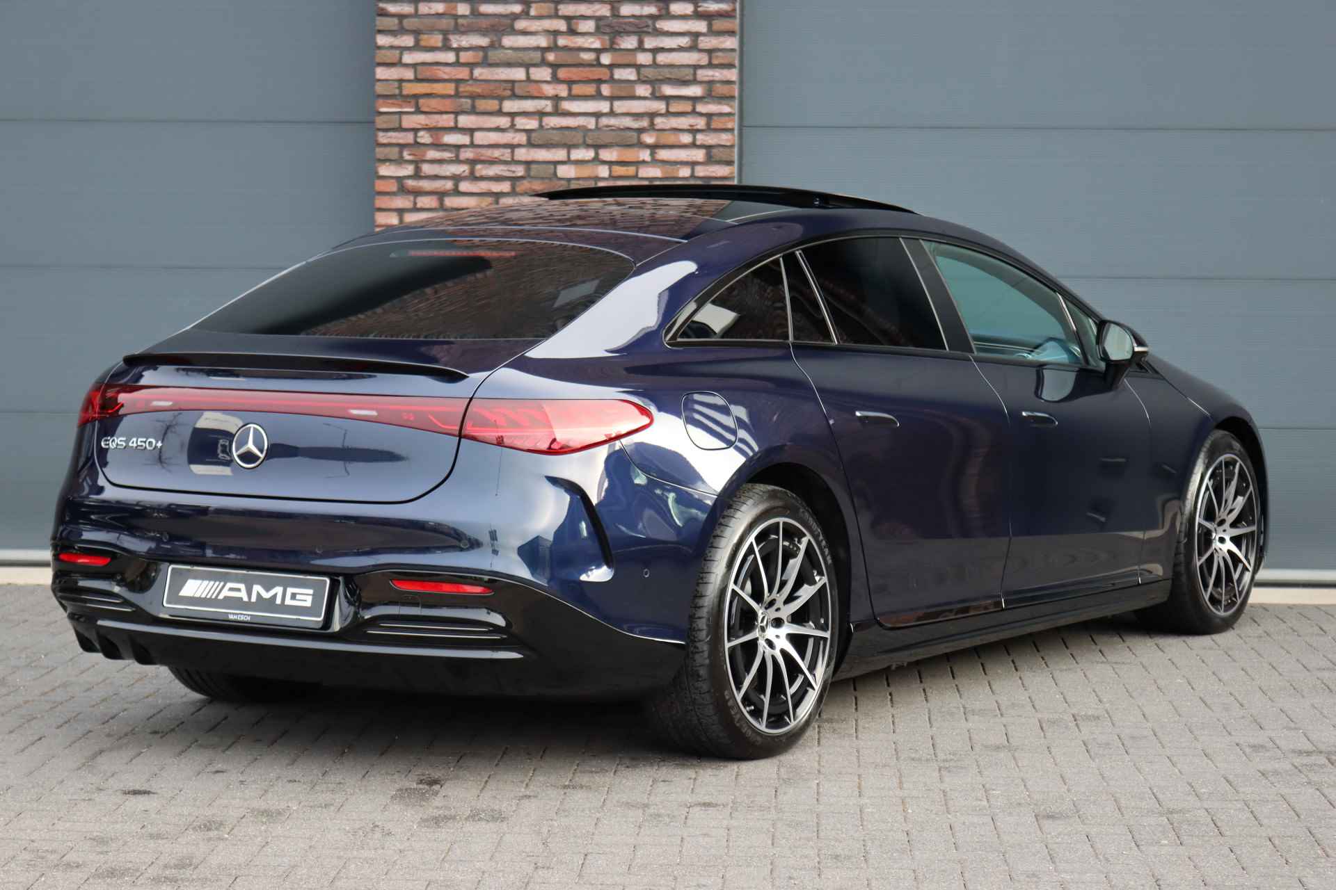 Mercedes-Benz EQS 450+ AMG Line 108 kWh | Netto ex BTW 68.500,- | Hyperscreen | Airmatic | Distronic+ | Achterasbesturing | Panoramadak | HUD | Burmester | Memory | Leder | Surround Camera | Keyless Go | - 8/48