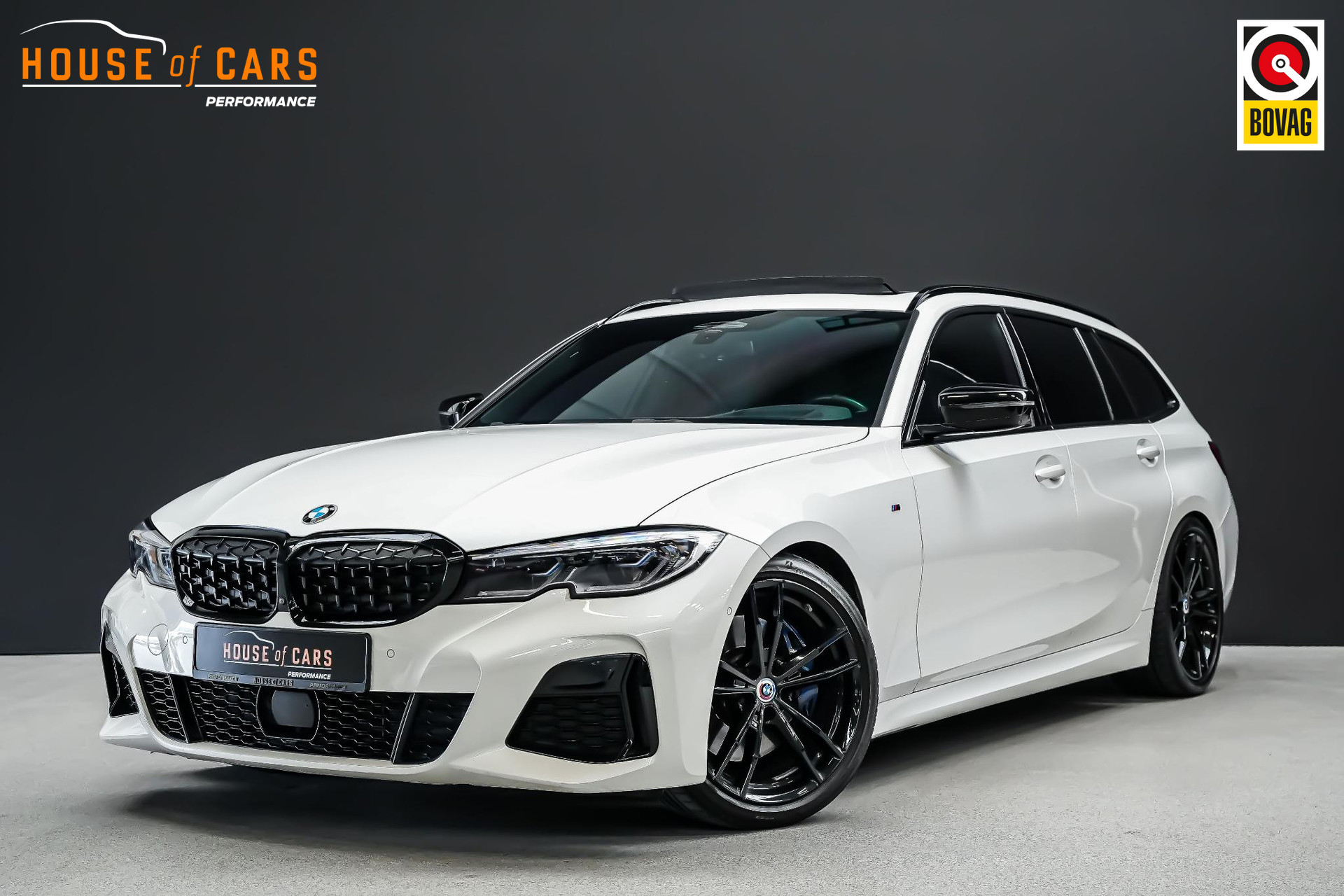 BMW 3-serie Touring M340i xDrive 450pk High Executive |stage 2 tune|laser|hud|panoramadak|vol lederen sportstoelen|memory|Harman Kardon|trekhaak|adaptive onderstel|elektrische kofferklep|adaptive cruise|rijstrook|360 camera|