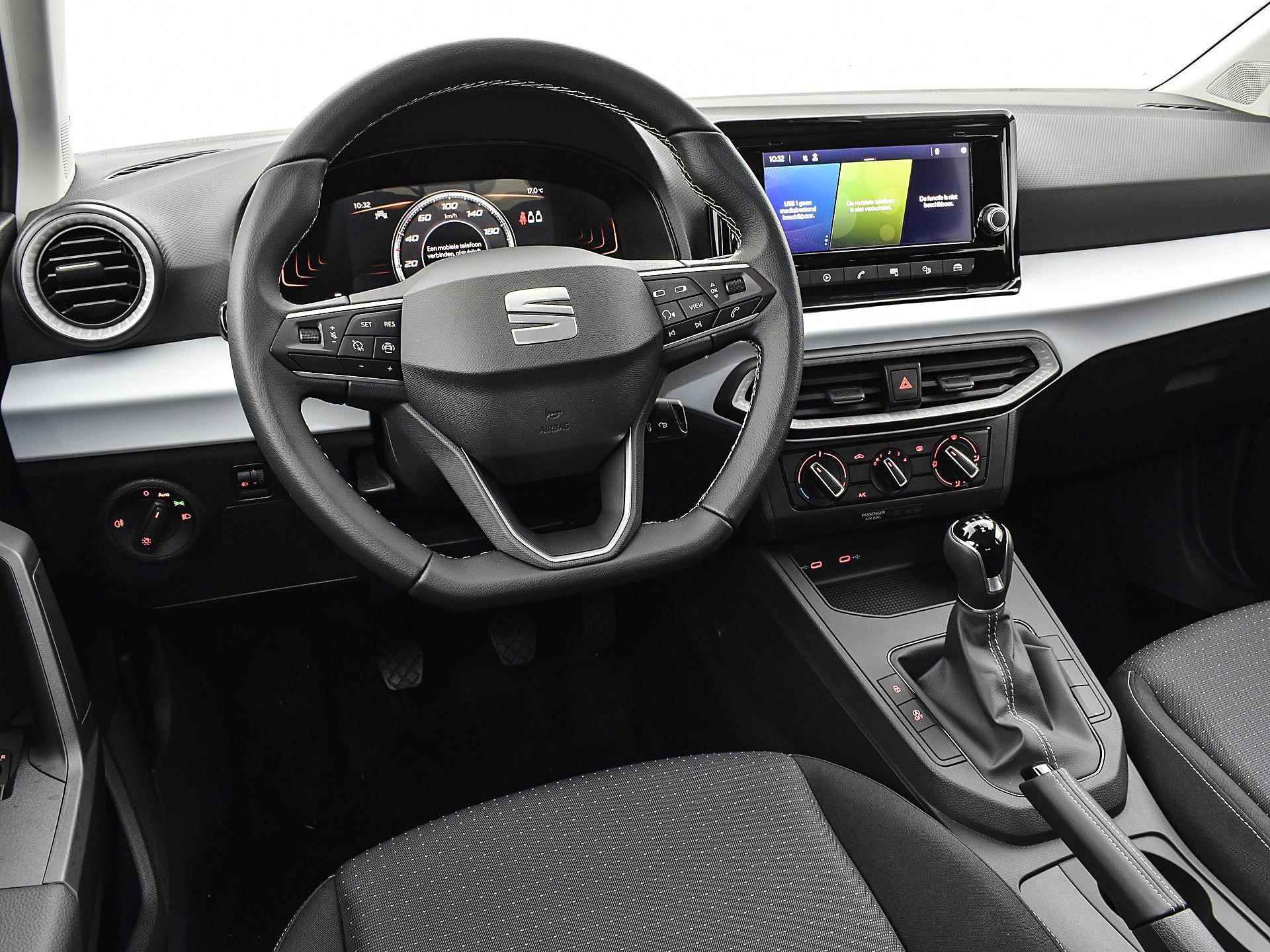 SEAT Ibiza Style 1.0 70 kW / 95 pk EcoTSI Hatchback 5 deurs | Apple Carplay | Lichtmetalen velgen | Parkeersensoren | Privatelease 389,- | 1000,- Euro extra inruilbonus - 18/32