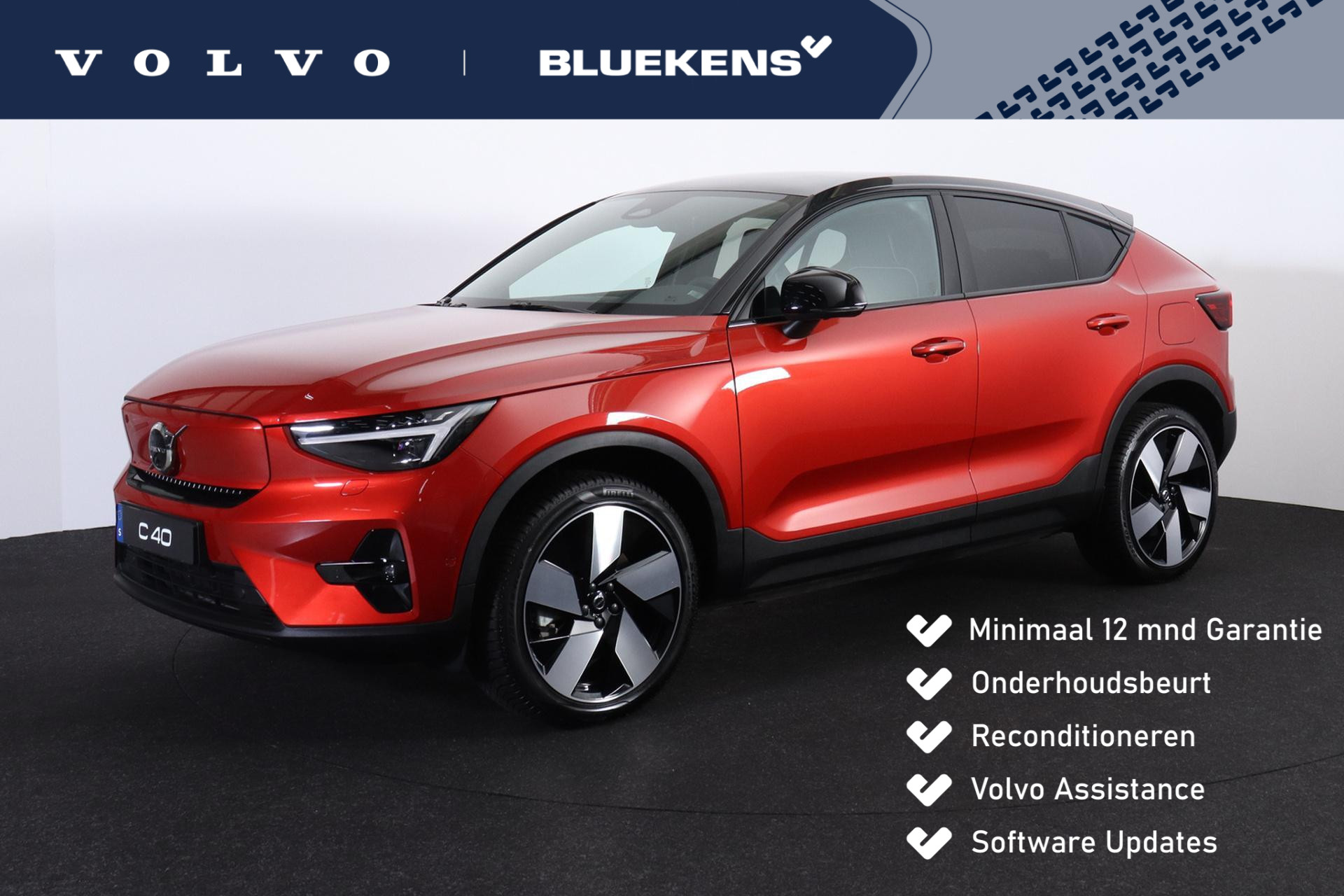 Volvo C40 Recharge Twin Intro Edition 78 kWh - Panoramadak - IntelliSafe Assist & Surround - Harman/Kardon audio - 360º Camera - Elektr. bedienb. voorstoelen links met geheugen - Verwarmde voorstoelen & stuur - Parkeersensoren voor & achter - Extra getint glas - 20' LMV