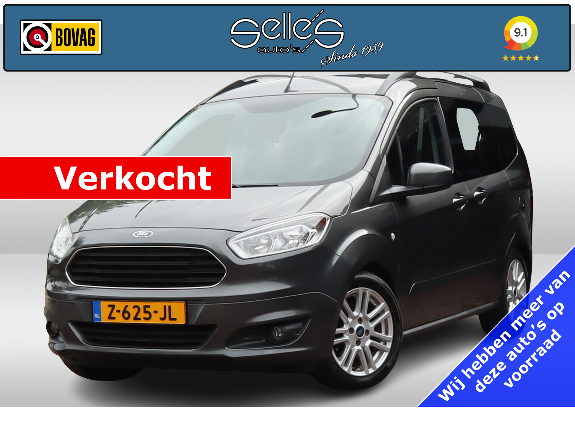 Ford Tourneo Courier 1.0 Titanium | Lichtmetalen velgen | Trekhaak | Cruise control | Stoelverwarming