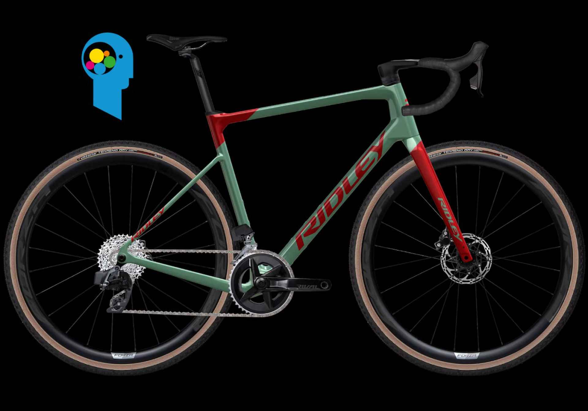 Ridley GRIFN GRX600 CANDY RED METALLIC / THYME GREEN M 2024 - 1/1