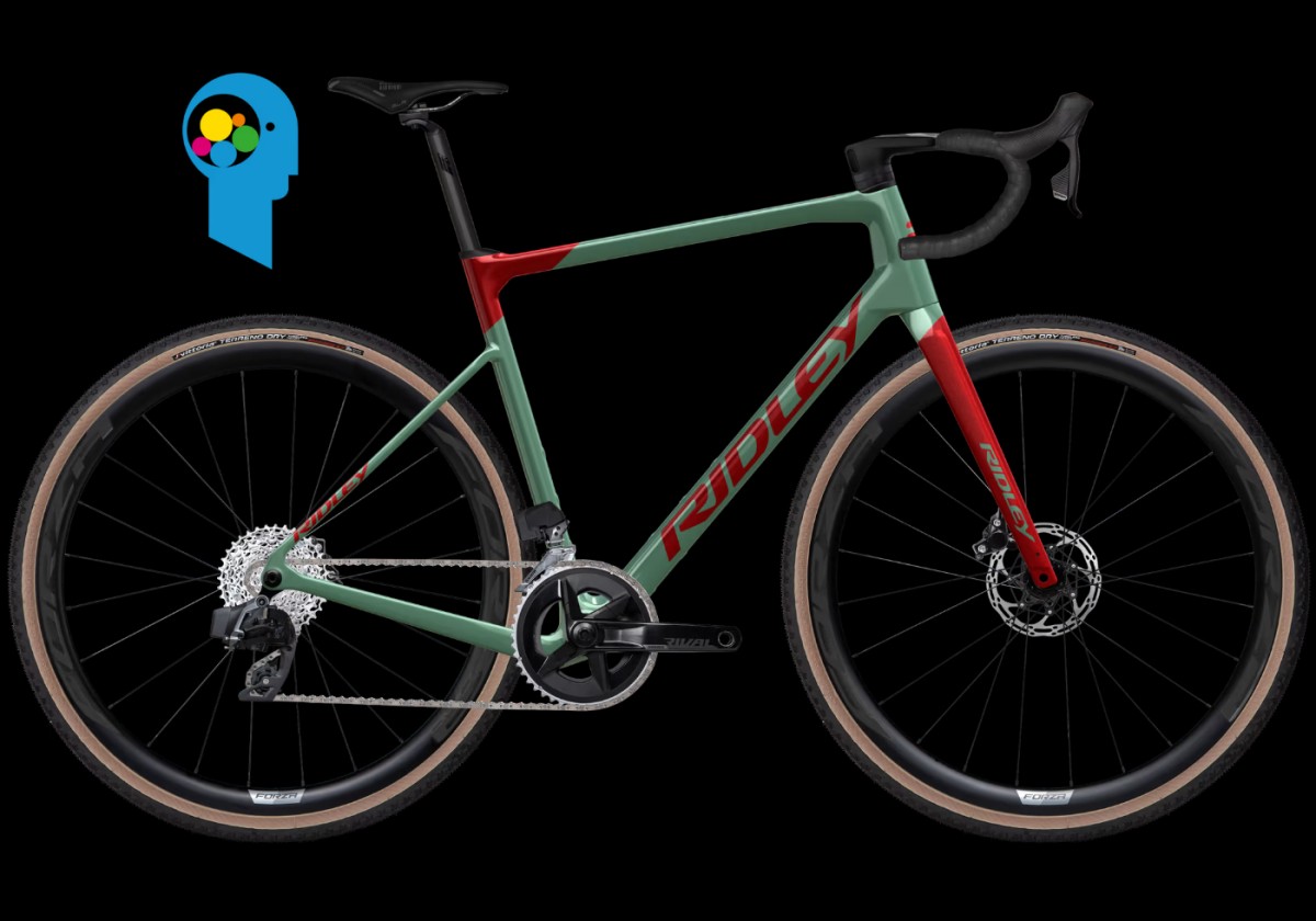 Ridley GRIFN GRX600 CANDY RED METALLIC / THYME GREEN M 2024