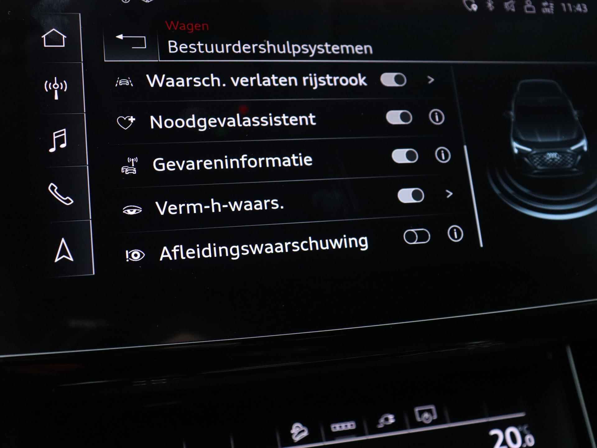 Audi Q8 e-tron 50 quattro Edition 95 kWh | Automaat | Leder | Memory | Camera | Virtual cockpit | LED | Stoelverwarming | Getint glas | Cruise control | Lichtmetalen velgen | Elektrische kofferklep | - 22/35