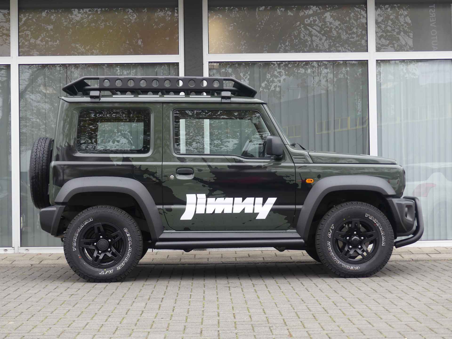 Suzuki Jimny 1.5 Allgrip Pro, Bull-Bar, Terreinbanden met LM-Velgen, ORG NL! Dakrek met trap, Speciale uitvoering!! - 3/27