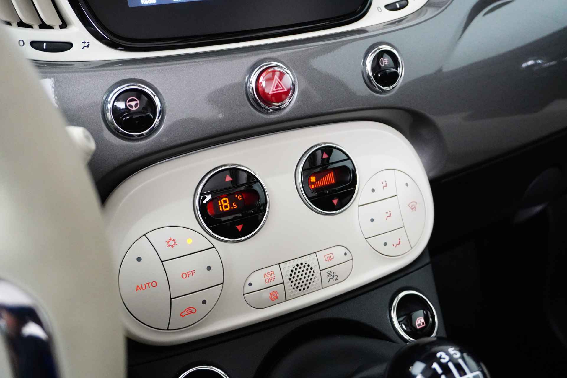 Fiat 500 Cabrio 1.0 Hybrid Dolcevita | Navigatie by App | Parkeersensoren | Climate Control | 15"LMV | Apple Carplay | Android Auto | !! - 17/42